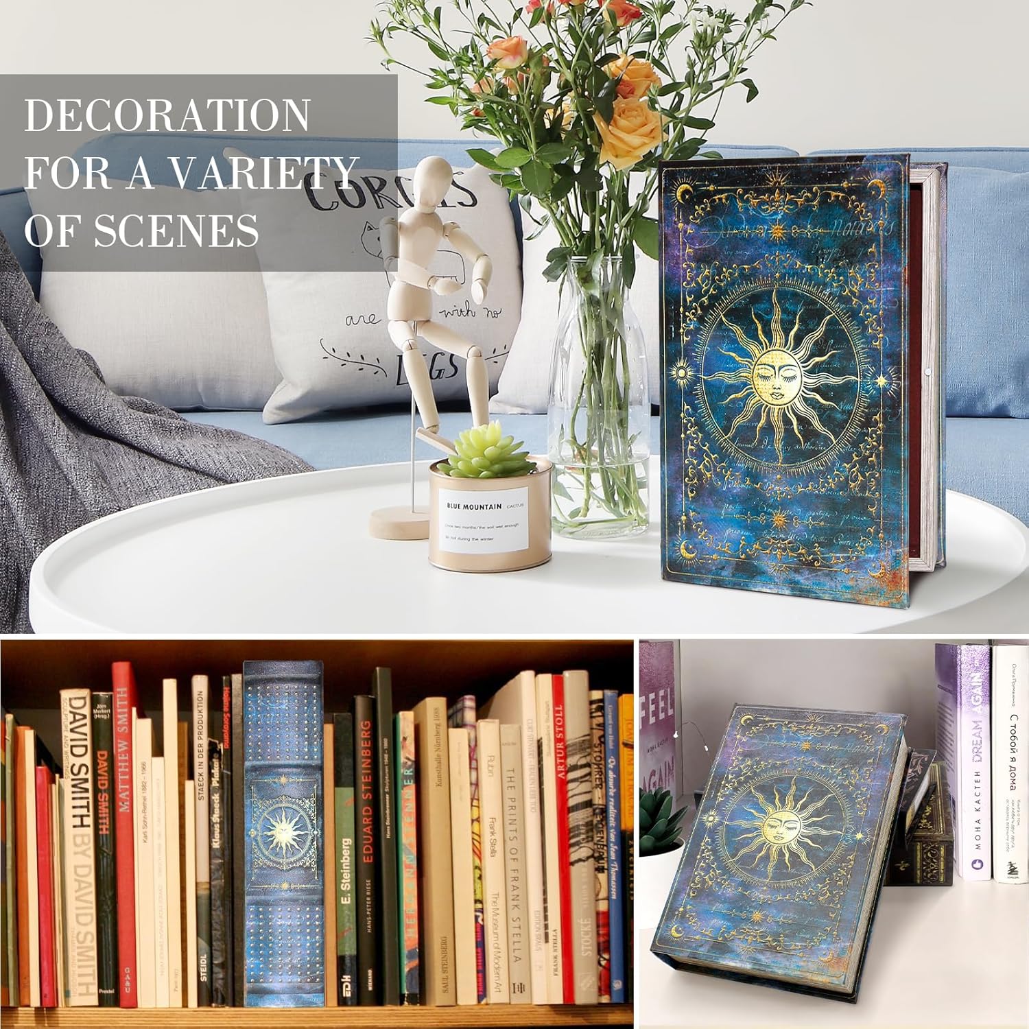Vintage Magic Book Style Storage / Sun