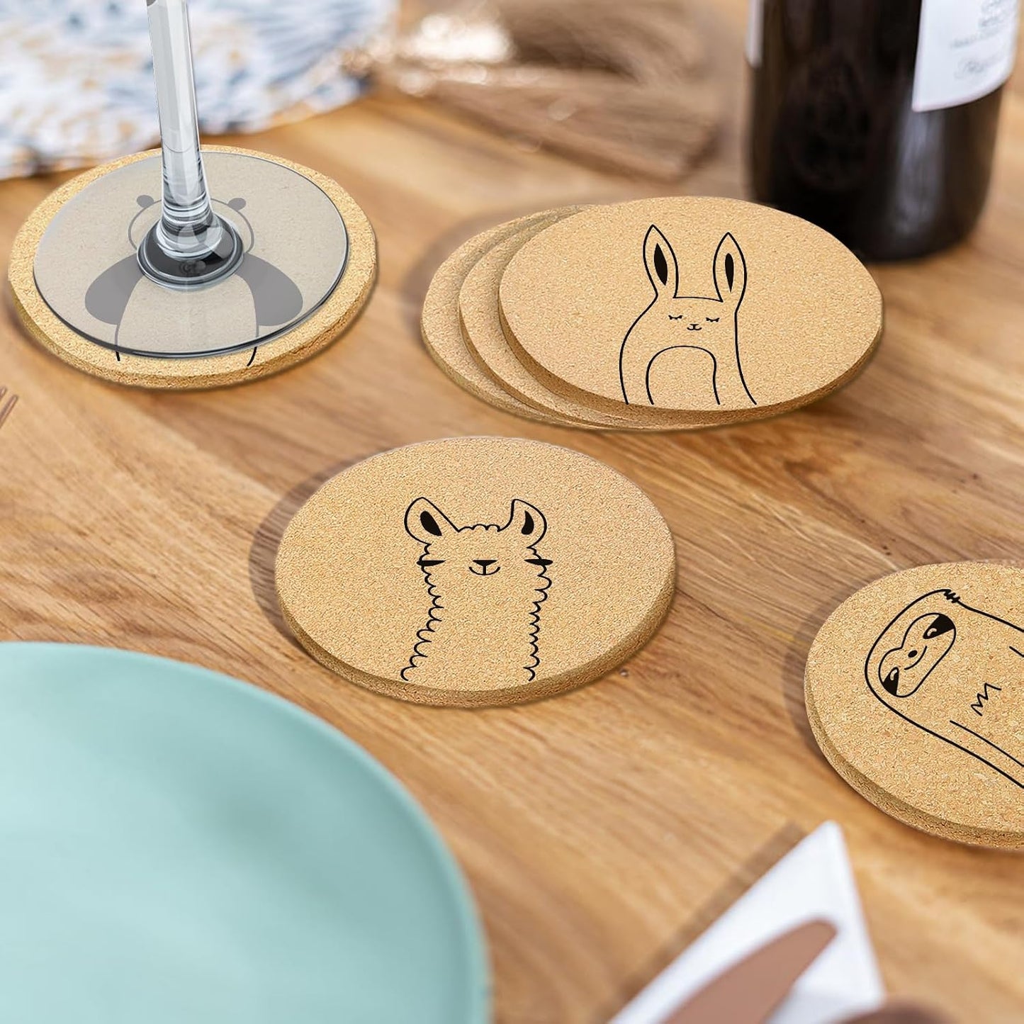 Holder / Coasters for Drinks / Animals / Set of 6