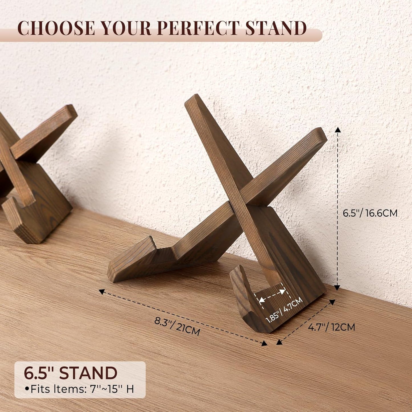 Wooden Picture Frame Stand / 6.5 Inch / Set of 3