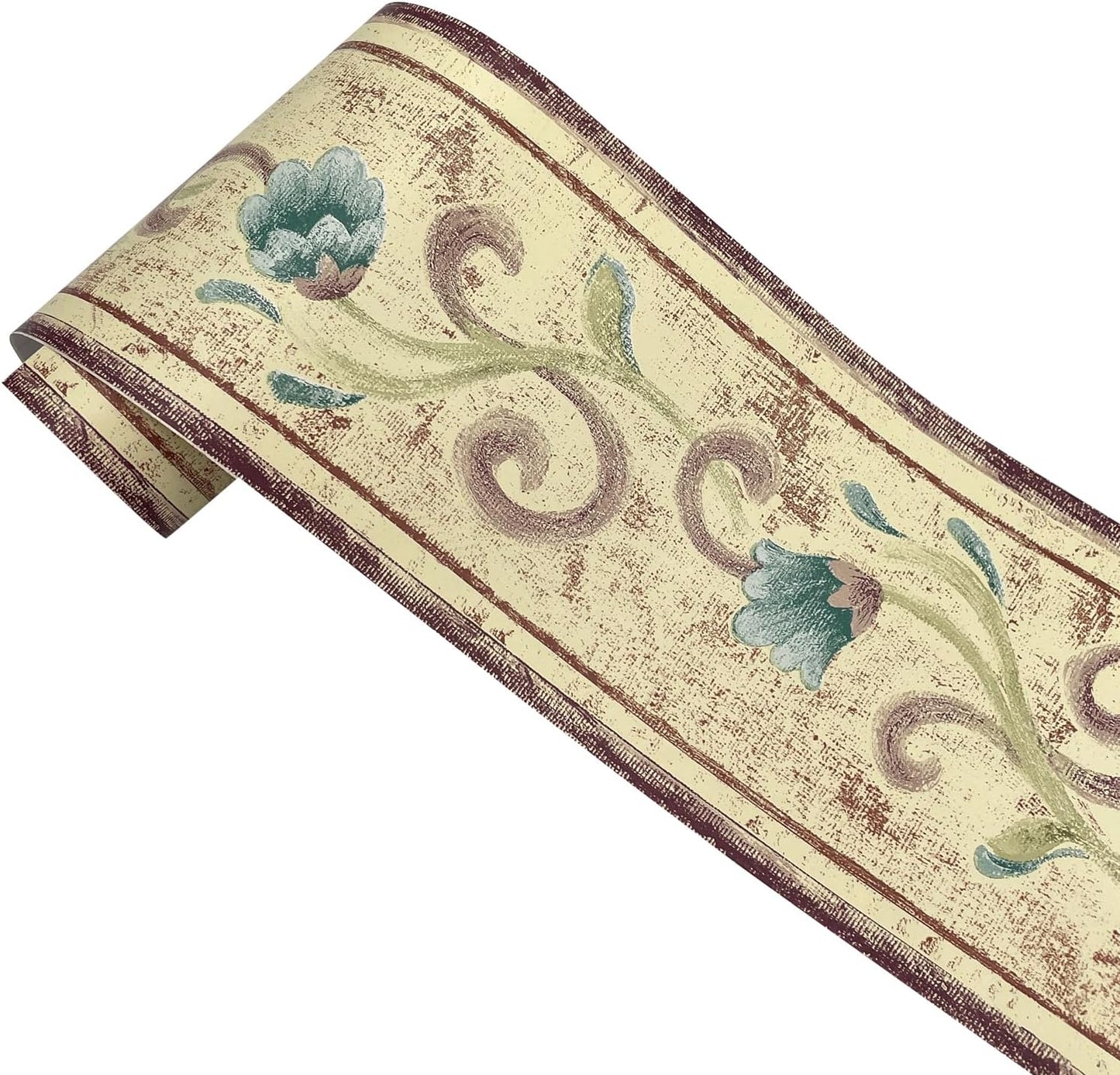 Yifely Wallpaper Border Peel & Stick Wall Covering Kitchen Bathroom Bedroom Tiles Decor / Yellow