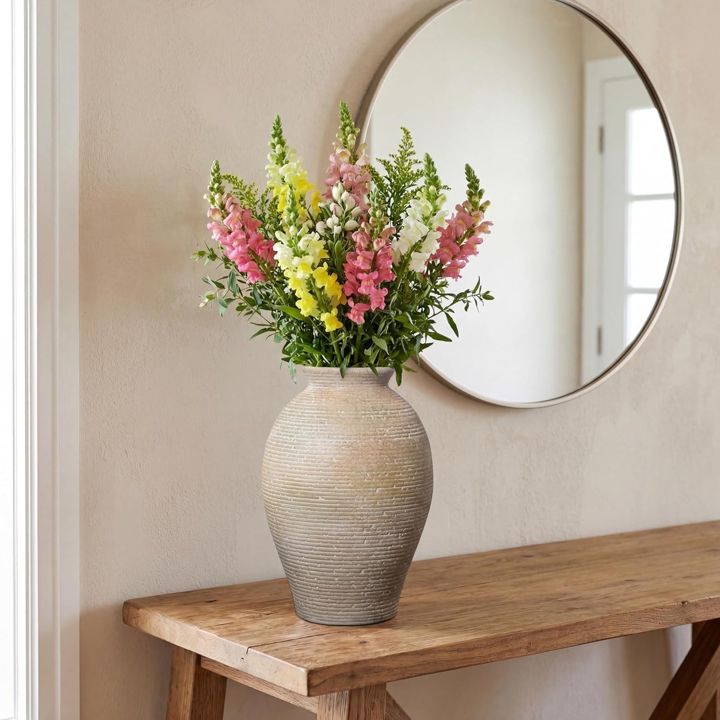 Ceramic Flower Vase / Retro and Rustic-9.3