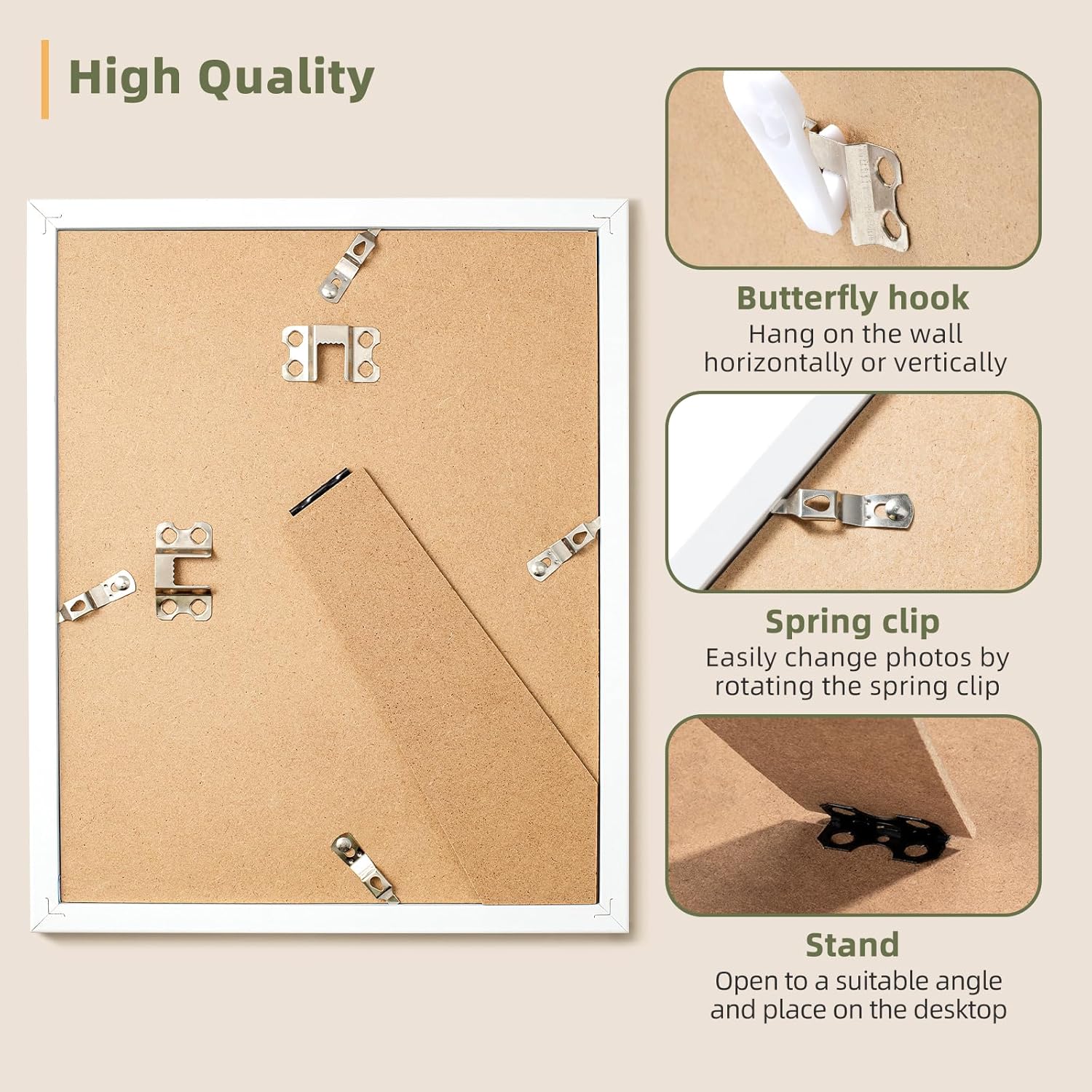 Picture Frame / White Picture Frame Display Pictures / White*6 / 8 x 10 / Set of 6