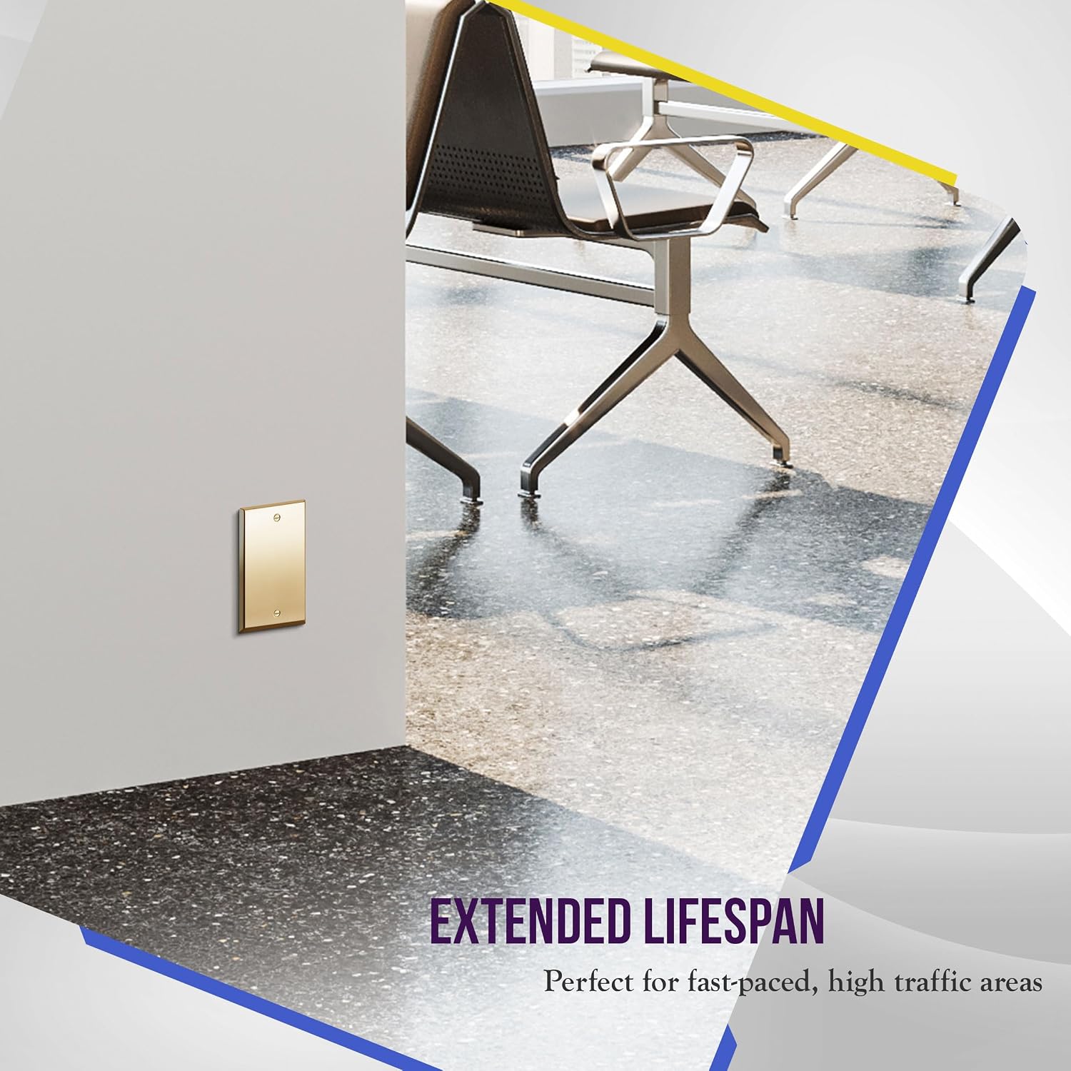 ENERLITES Blank Device Metal Wall Plate, Stainless Steel 201, Corrosive Resistant, Size 1-Gang 4.50" x 2.76"