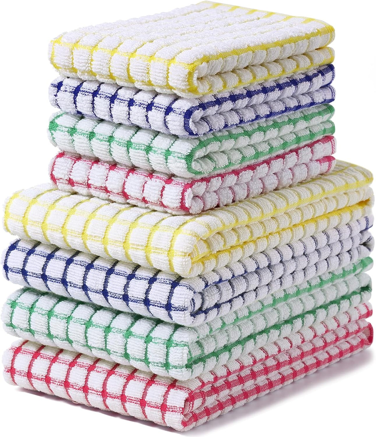 RECYCO Waffle Kitchen Towel Set of 2 - Quick Dry Microfiber Sustainable Dish Towels - Ultra Absorbent Reusable Cleaning Tea Towels - Lightweight Hand Towels,16”x 28”, Daisy Dreams