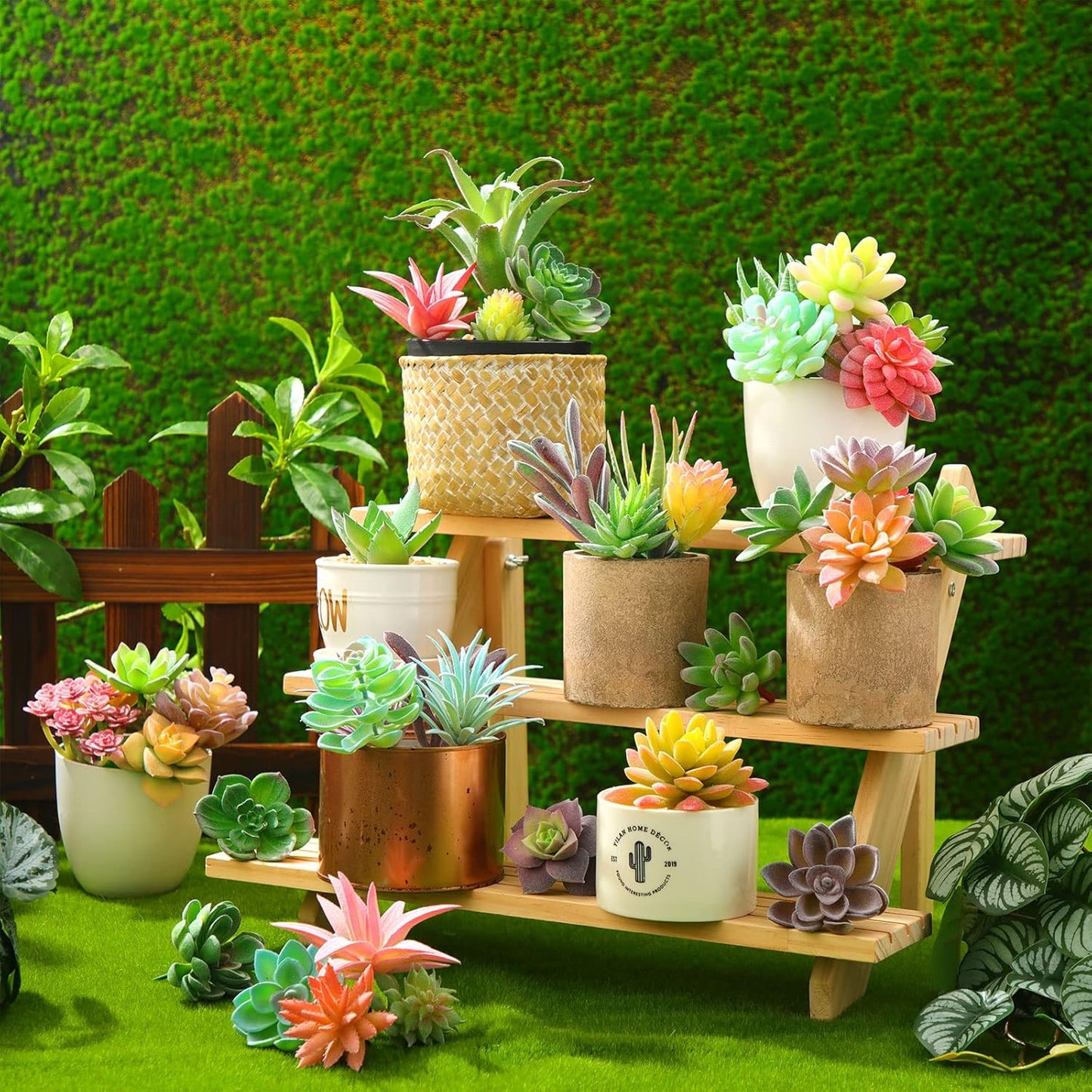 Artificial Succulent Plants Faux Succulents Realistic Fake Succulents Unpotted Mini / Set of 40