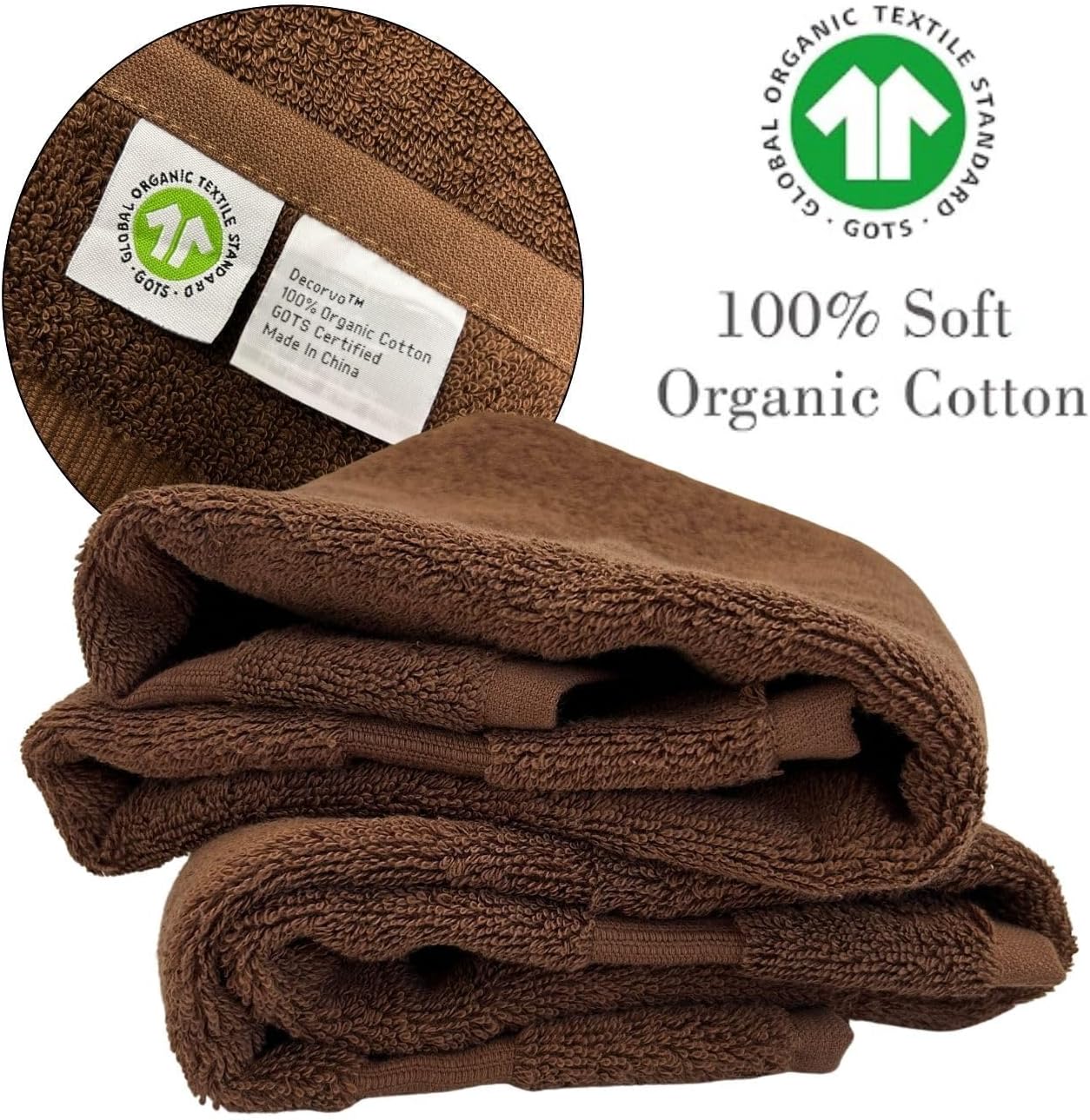 Brown with Beige Monogrammed Hand Towels for Bathroom - Set of 2 Letter J | Luxury Hotel Quality Initial Towels For