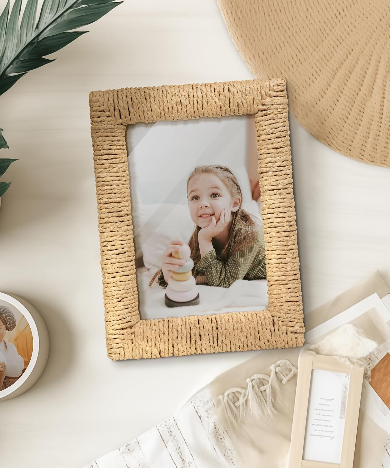 Boho Picture Frame / 5 x 7 / Boho Paperrattan / Natural