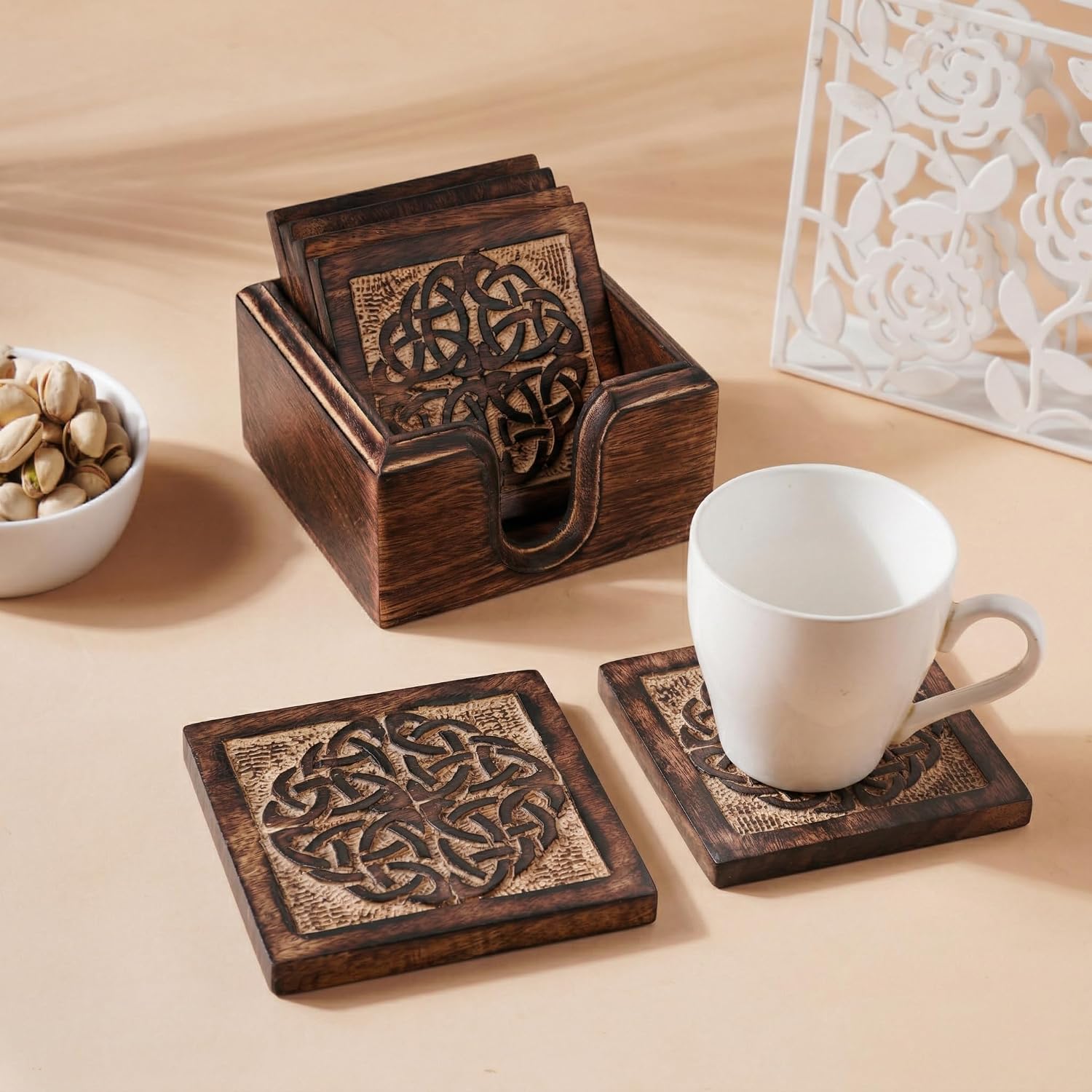 Drink Coasters and Holder / Set of 6