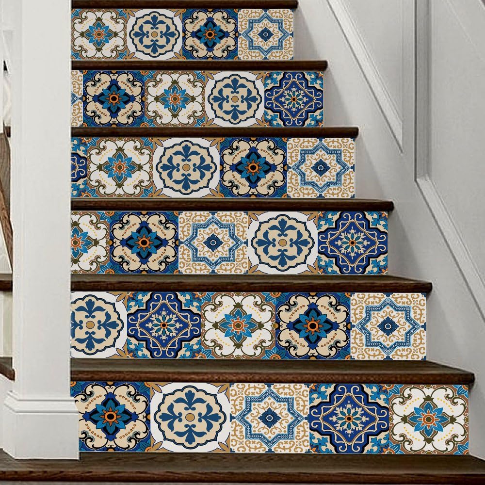 3D Stair Stickers Decals Brick Staircase Decals Removable Tile Stair Risers Decals Decor / Set of 66