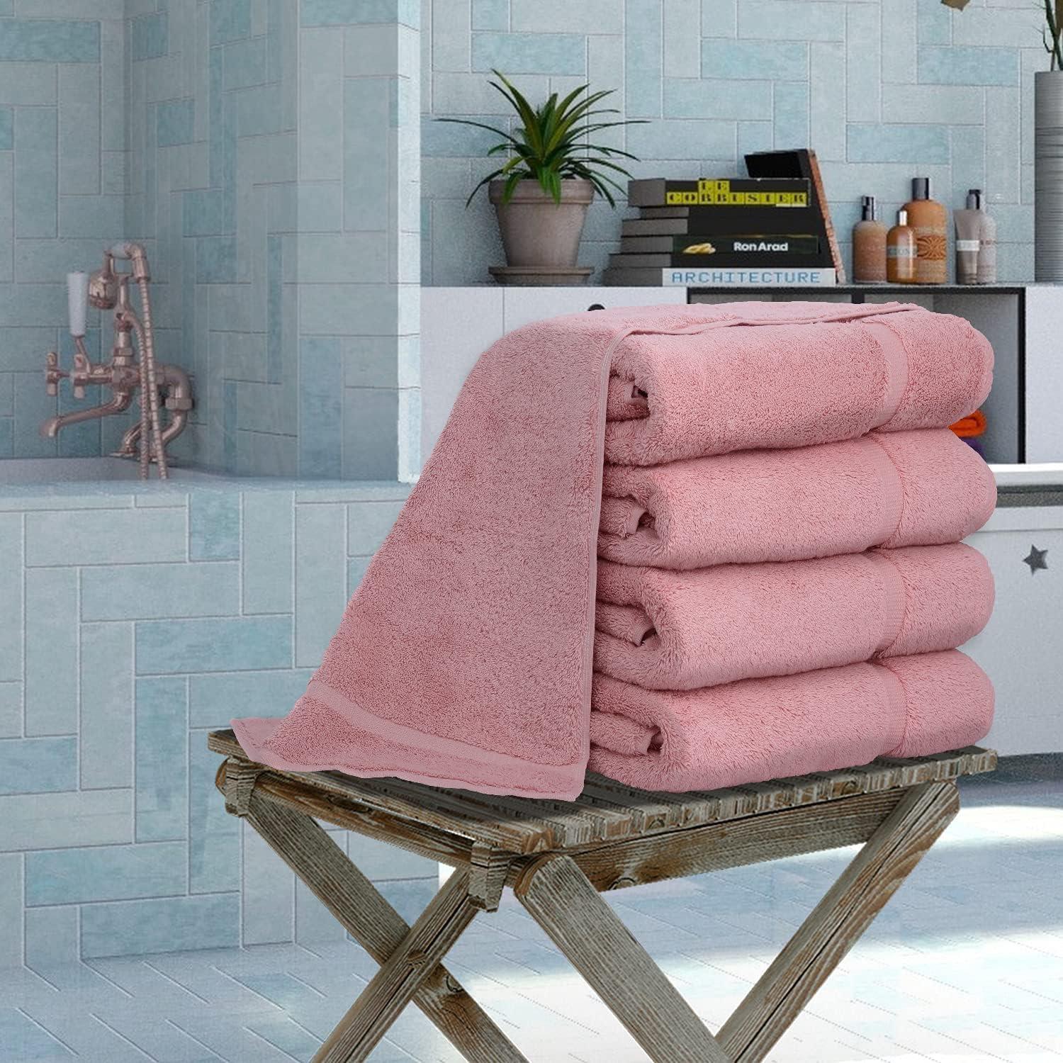 Luxury Hotel & Spa Collection Highly Absorbent, Quick Dry 100% Turkish Cotton 700 GSM, Eco Friendly Towel, for Bathroom