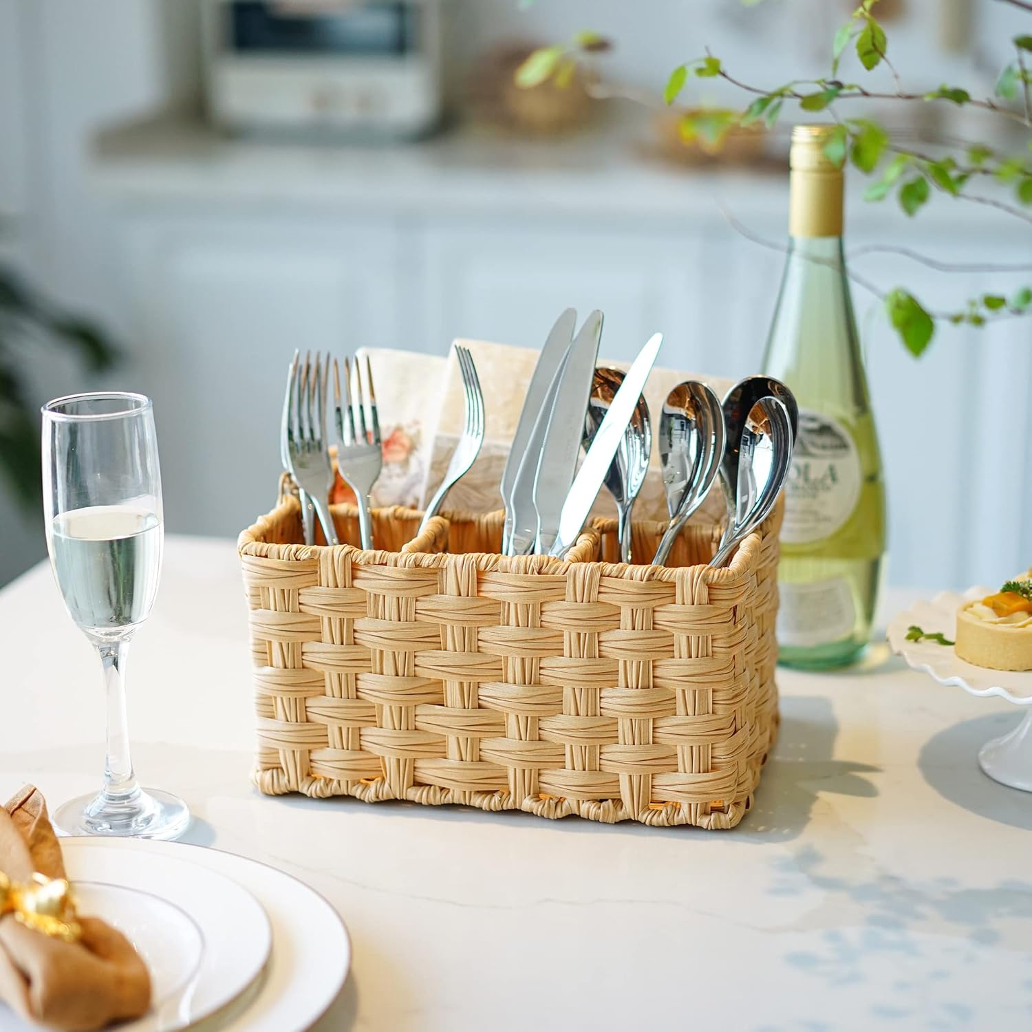 Utensils Holder Buffet Caddy / Nature