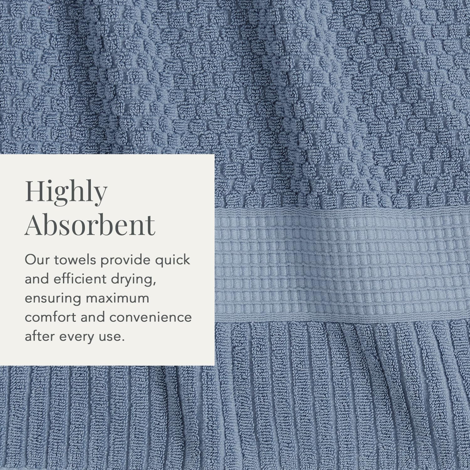 NY Loft 100% Cotton 6-Piece Bath Towel Set | Flint | Oeko-TEX | Quick-Dry | 30" x 52" Bath Towels | 16" x 28" Hand