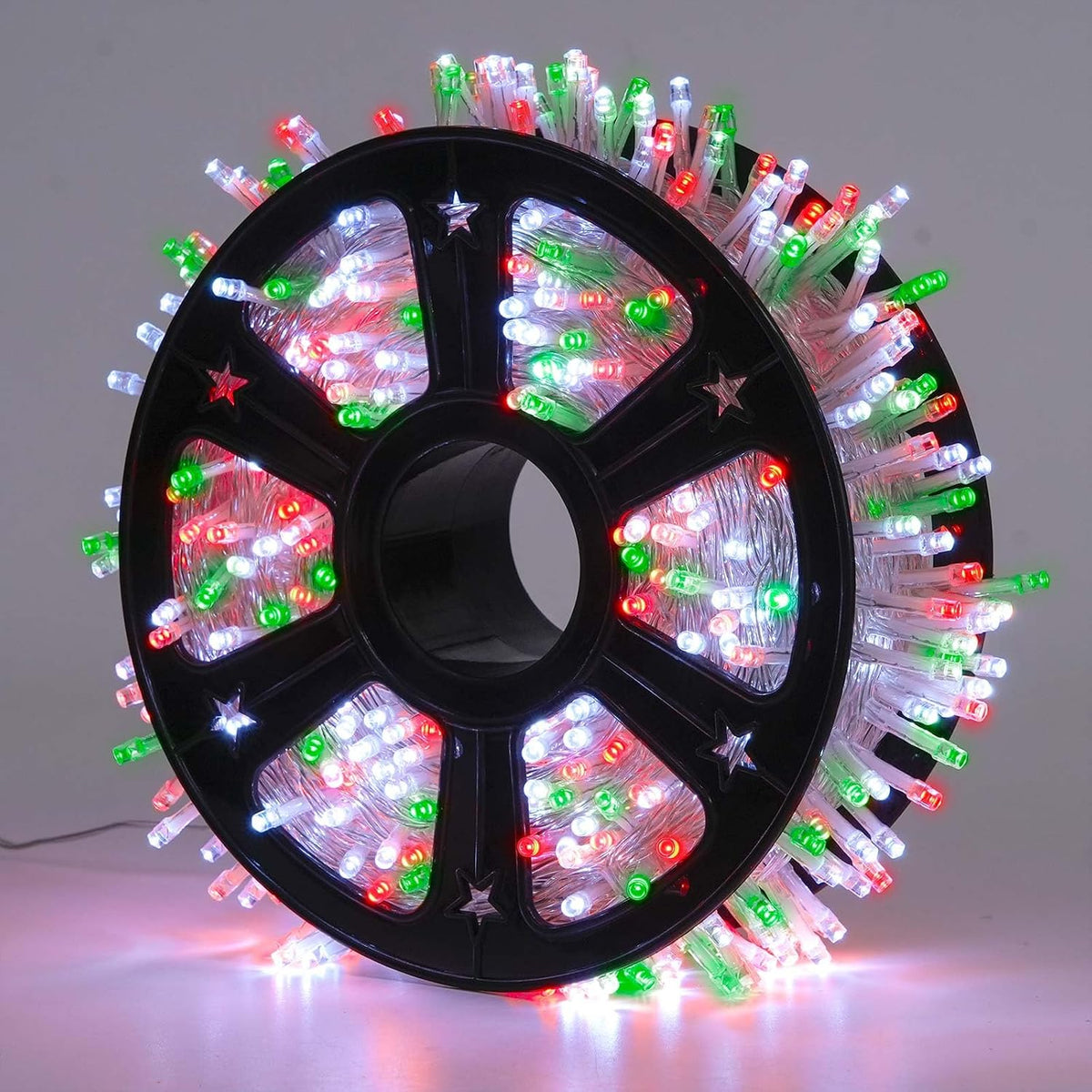 JMEXSUSS 163ft 500 LED Red White and Green Christmas Lights with 8 Modes