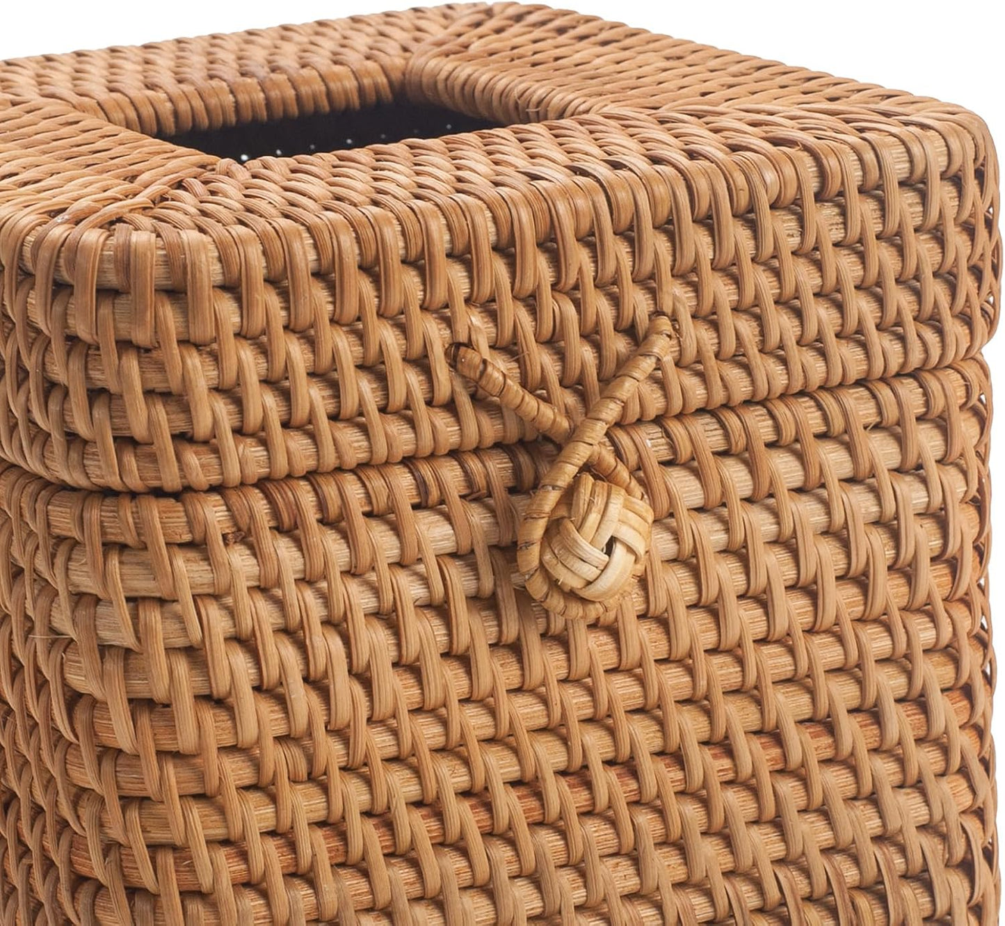 Wicker Tissue Box Holder / Natural