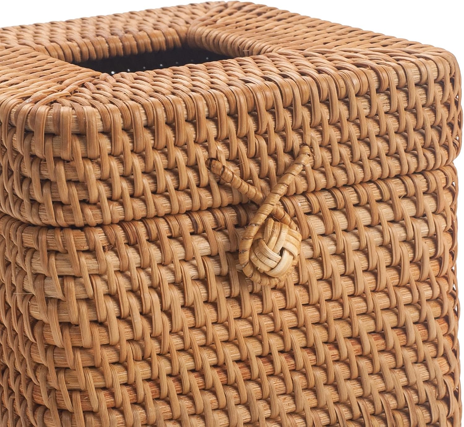 Wicker Tissue Box Holder / Natural