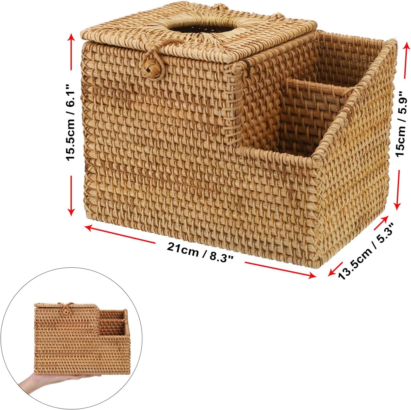 2 Side Organizer / Natural / Rattan