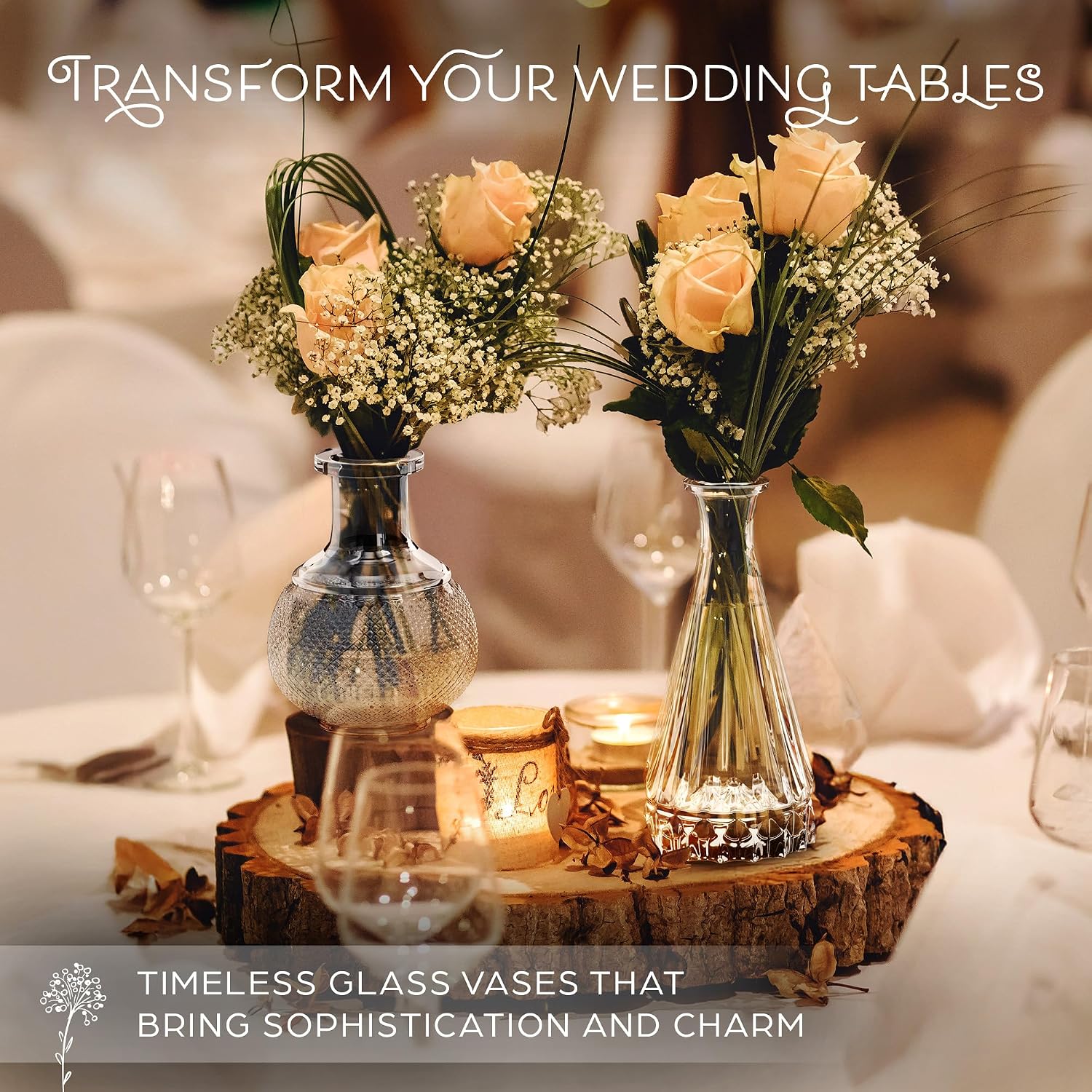 Glass Bud Vases in Bulk / Set of 10