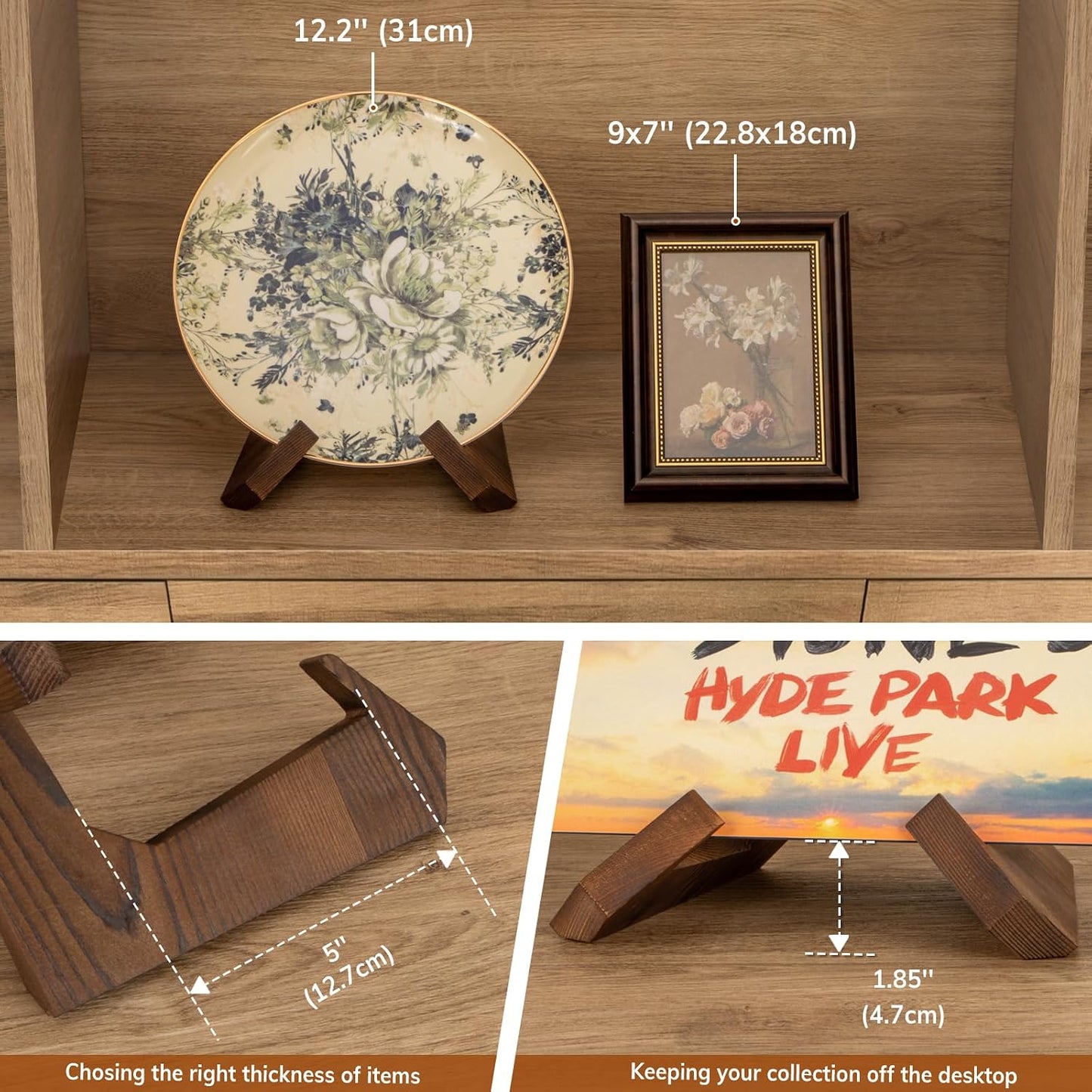 Wooden Easel Frame Holder / 6.5 Inch
