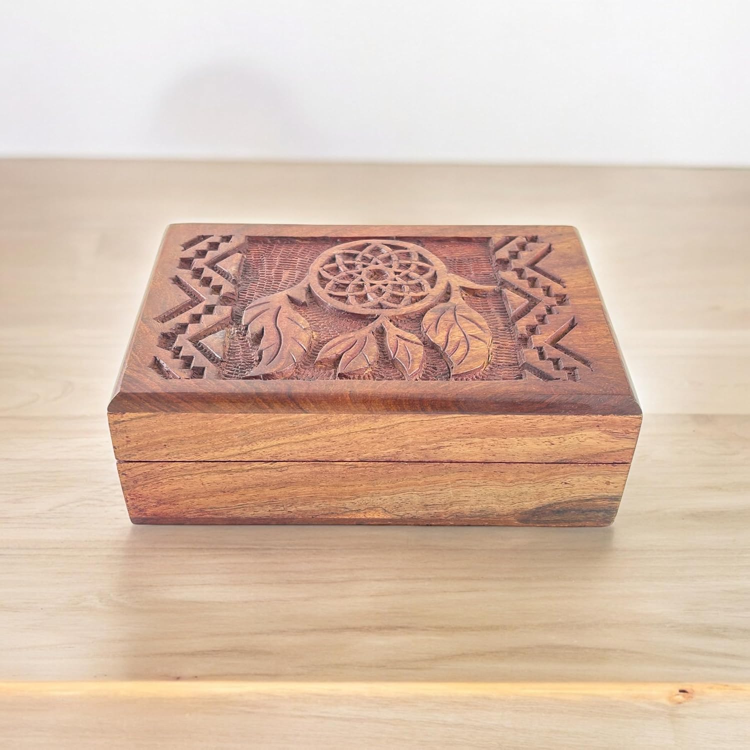 Wooden Mini Jewellery Box / Dream Catch