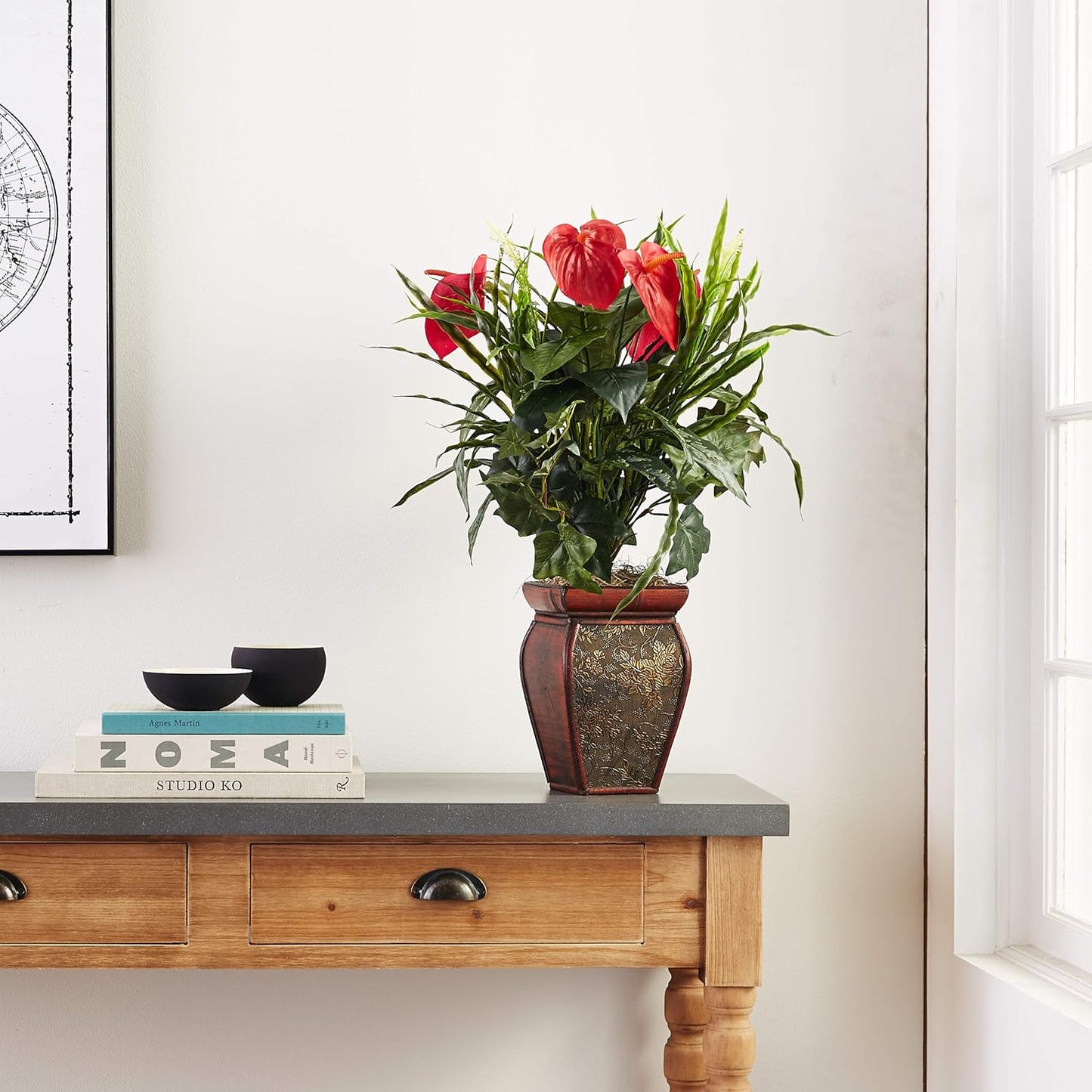 Decorative Vase Silk Plant