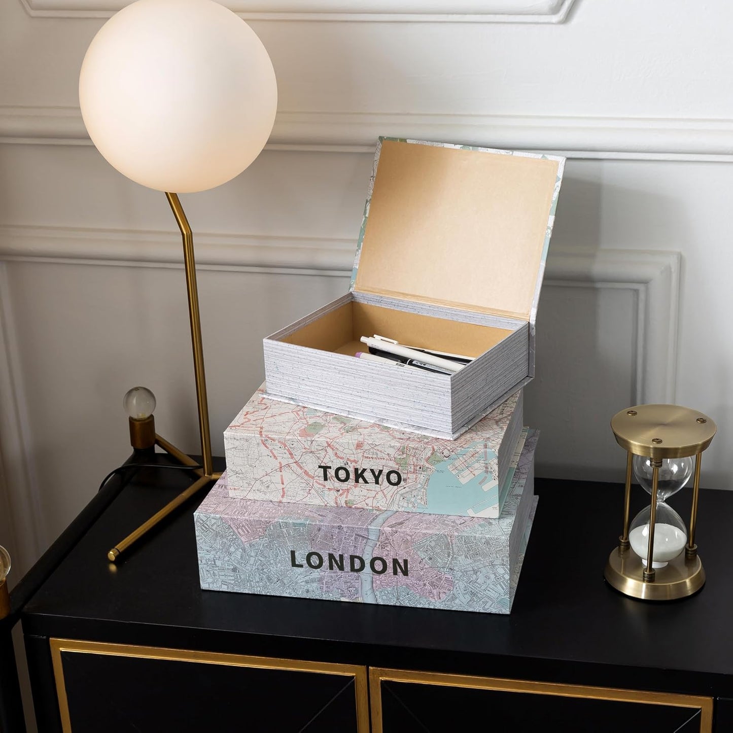 Faux Book Boxes for Storage / Set of 3