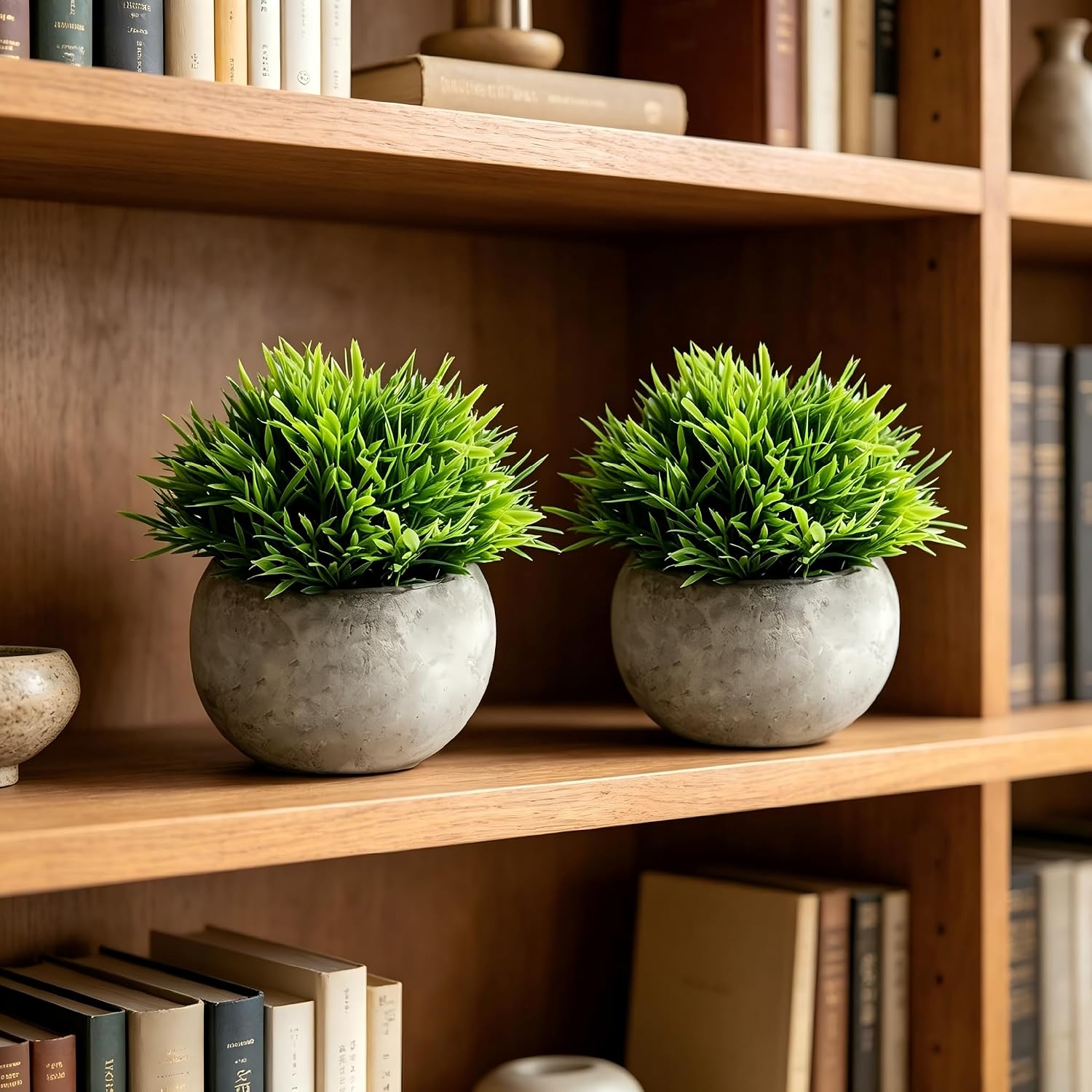 Small Fake Plants / Green / Set of 2