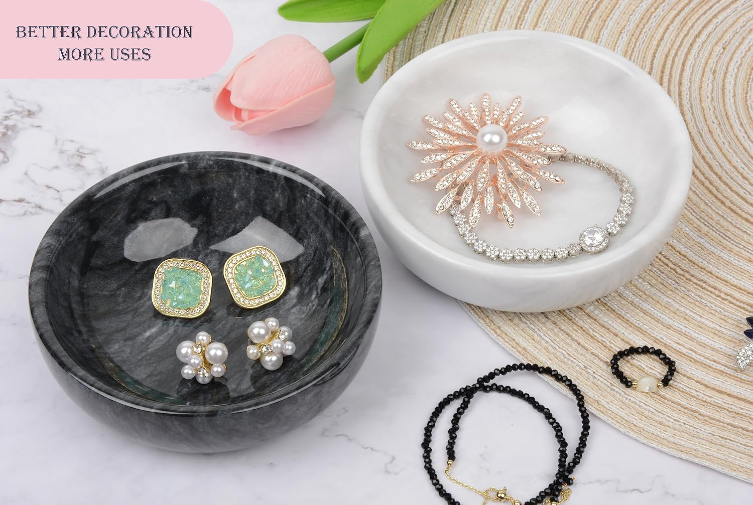 Ring Holder / Trinket Tray / Black / 4.72