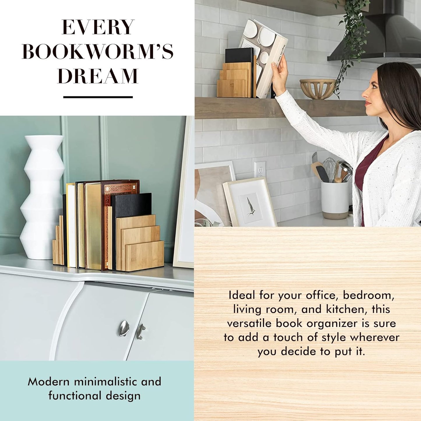 Book Holders / Non-Skid Decorative Bookends
