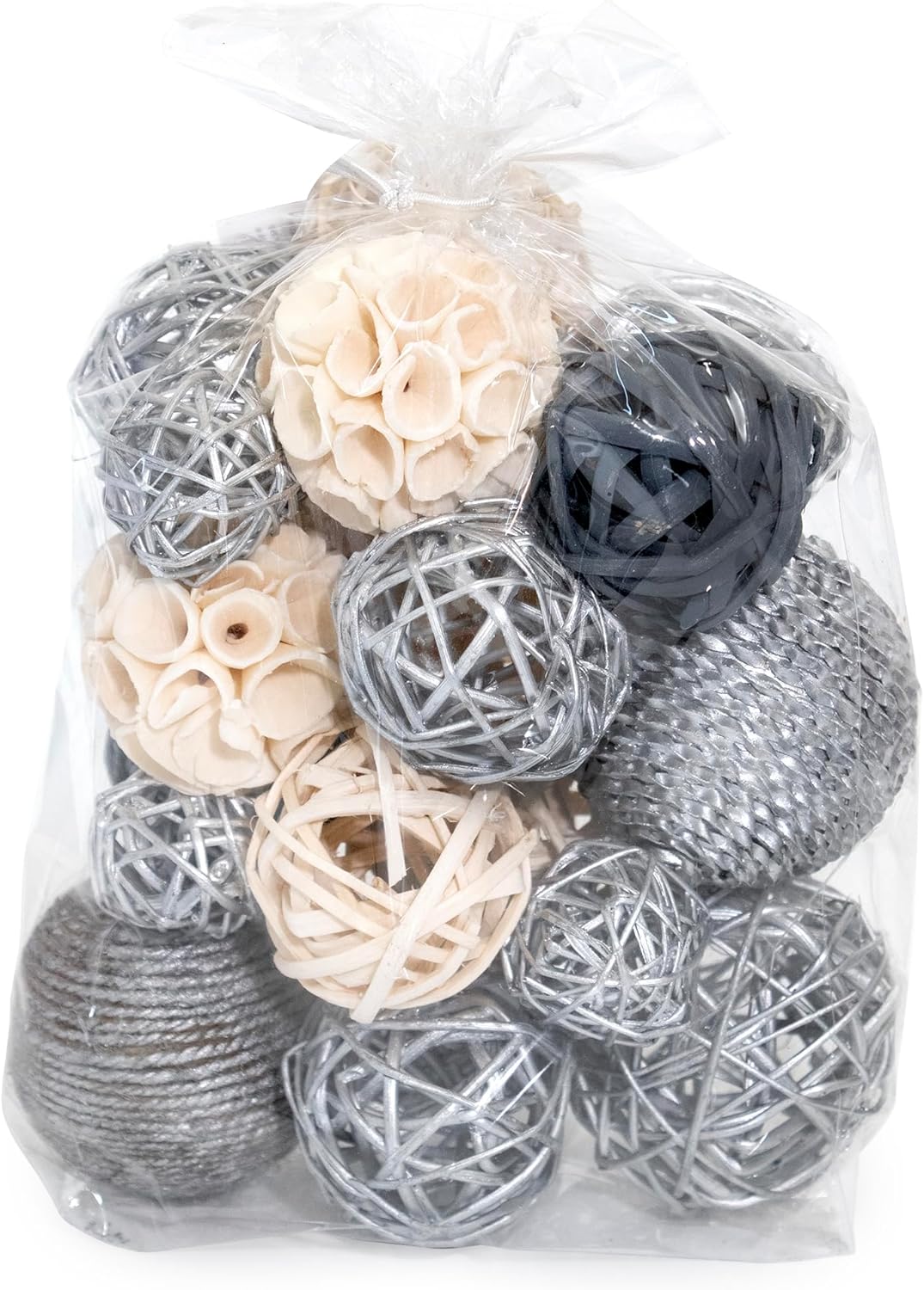 Decorative Balls Bag Bowl Filler Home Decor / Silver