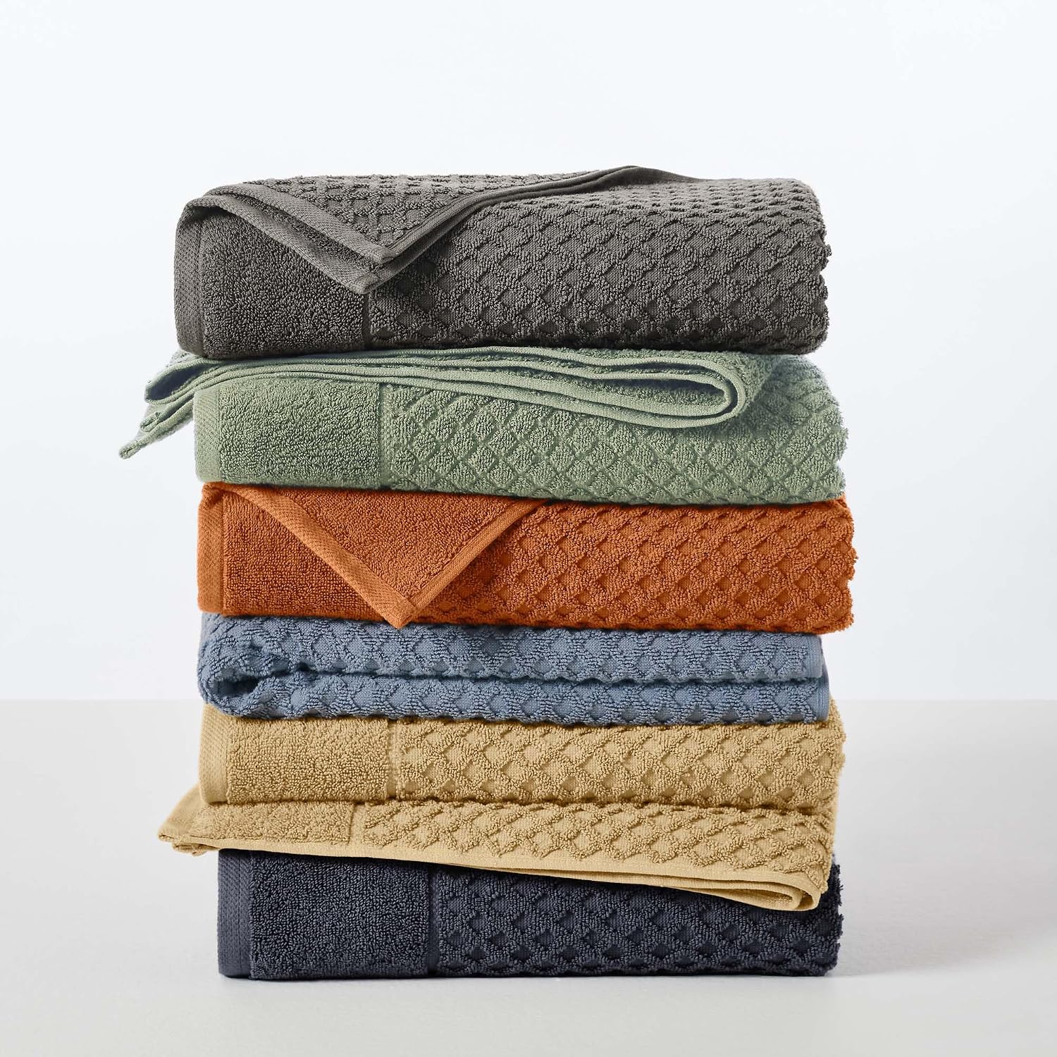 Great Bay Home Bath Towels - 100% Cotton 4 Pack 54x27 Bath Towel Set - Absorbent, Durable, Quick-Dry Towels for