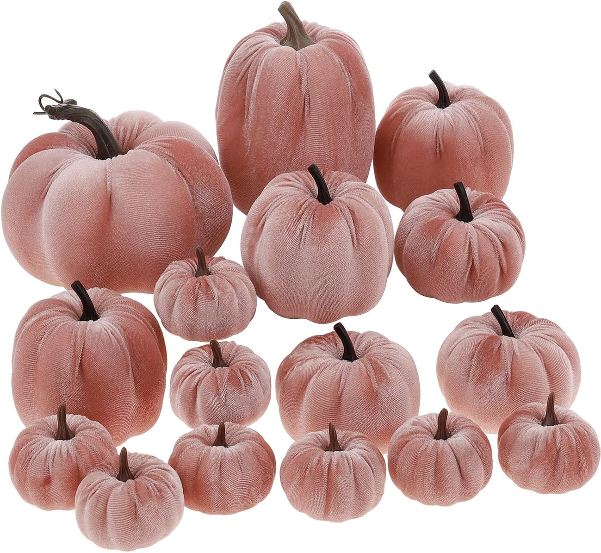 Lighted Fall Pumpkin Decor 2 Pack Rattan Pumpkins with Velvet Bow