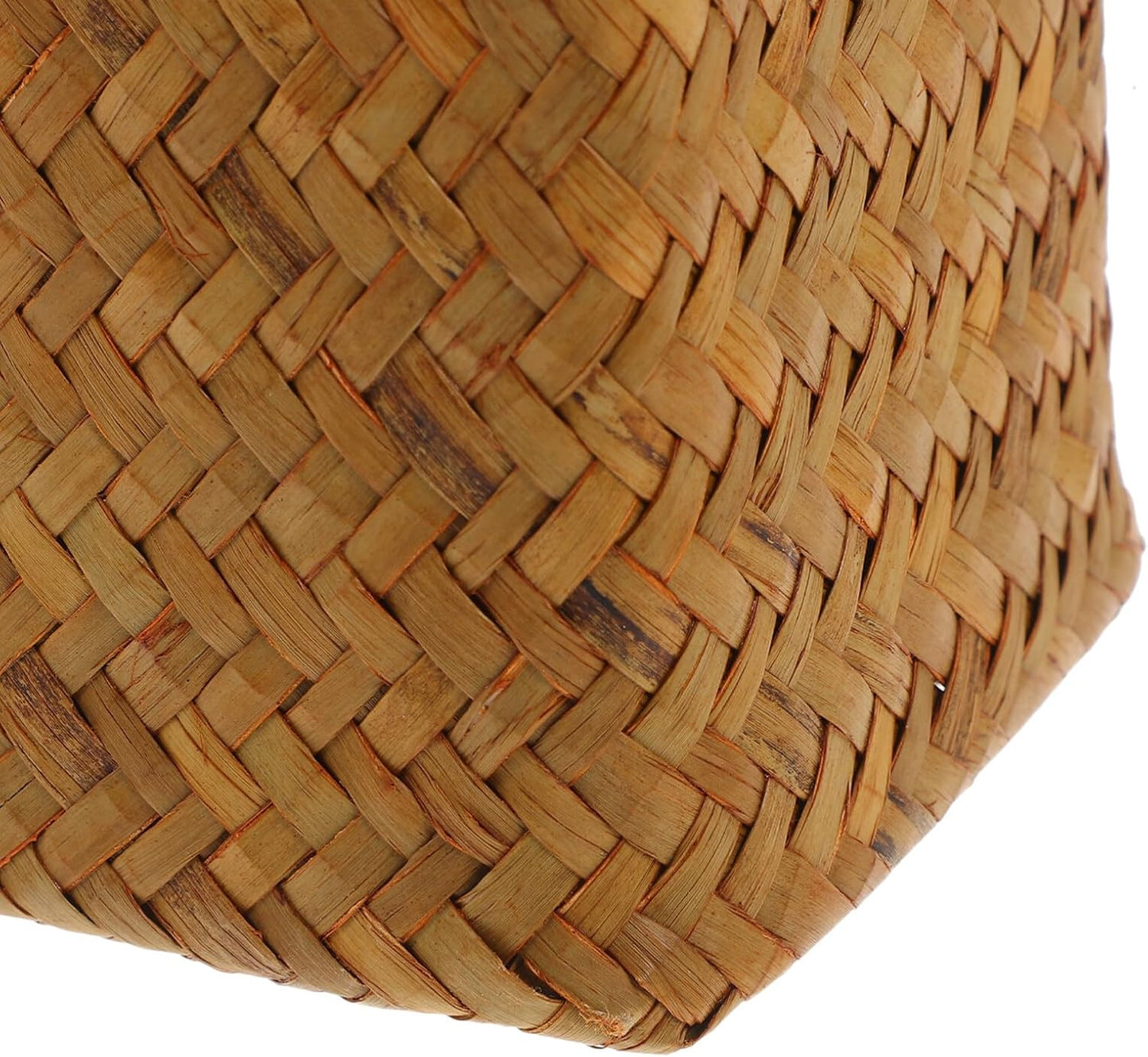 Seagrass Woven Vase / 12" Tall Wicker Vase for Flowers