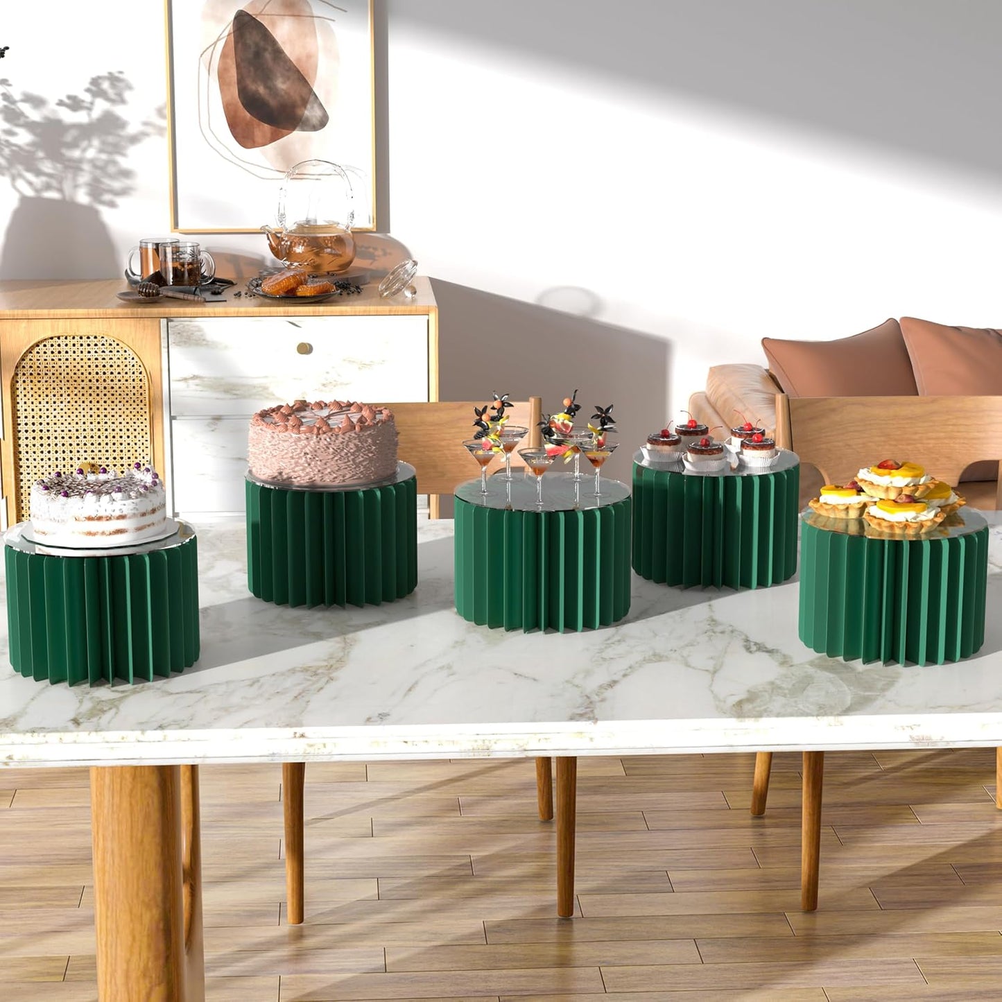 Dessert Table Display Set / Green* / Set of 4
