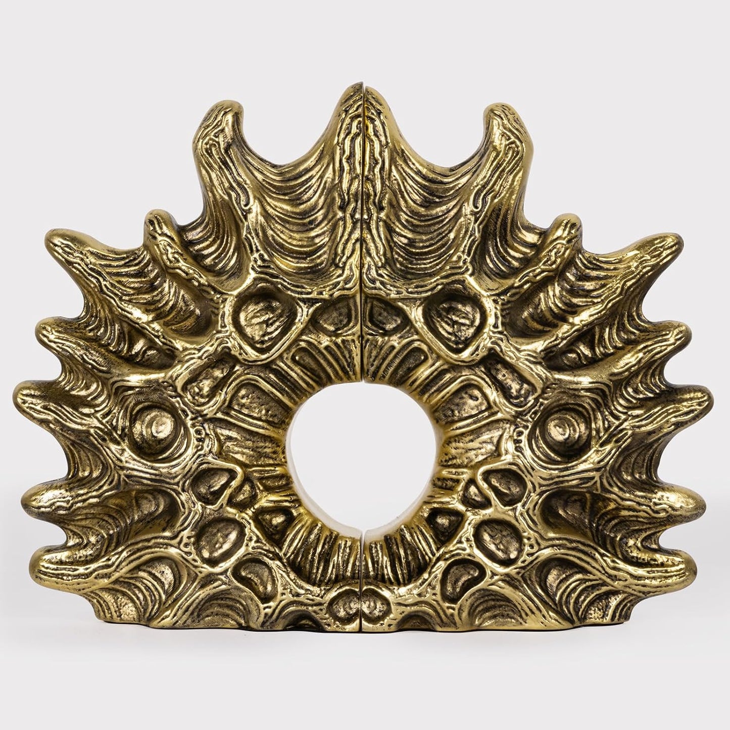 Coral Bookends / Heavy Duty Non-Slip Book Holders / Gold