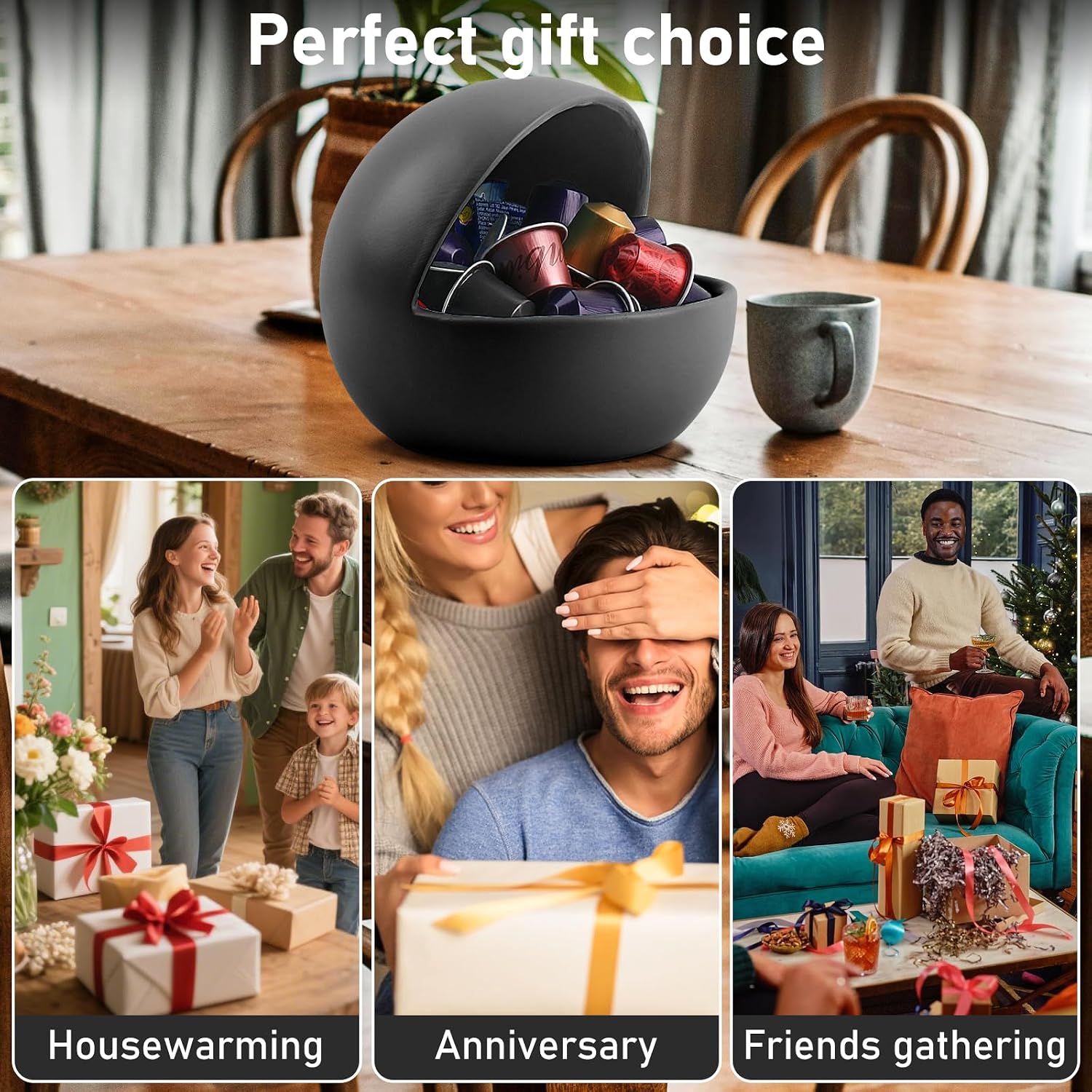 Decorative Candy Bowl / Black / S