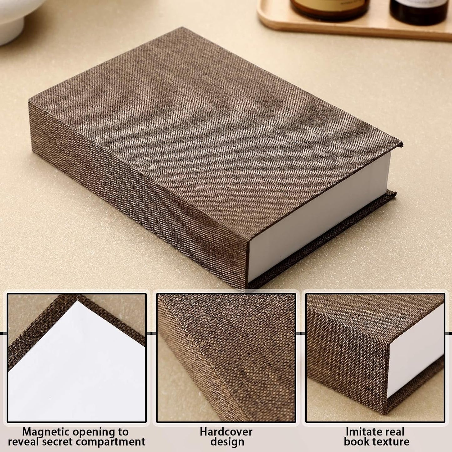Faux Decorative Books Set / Coffee Color / Set of 6