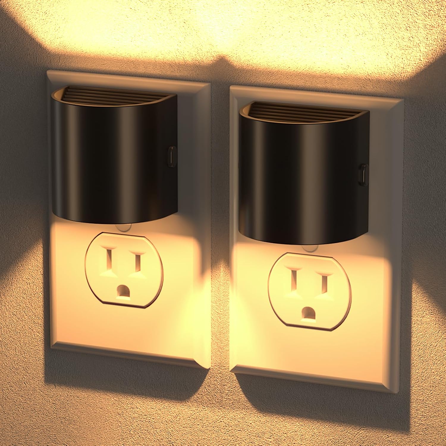 Briignite Night Light, Gold Night Lights Plug into Wall, LED Projector