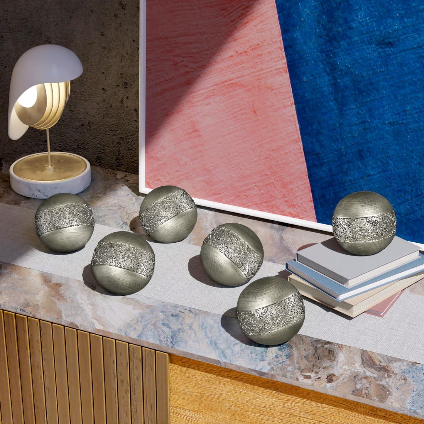 Decorative Balls for Bowls and Vases / Silver / Set of 3