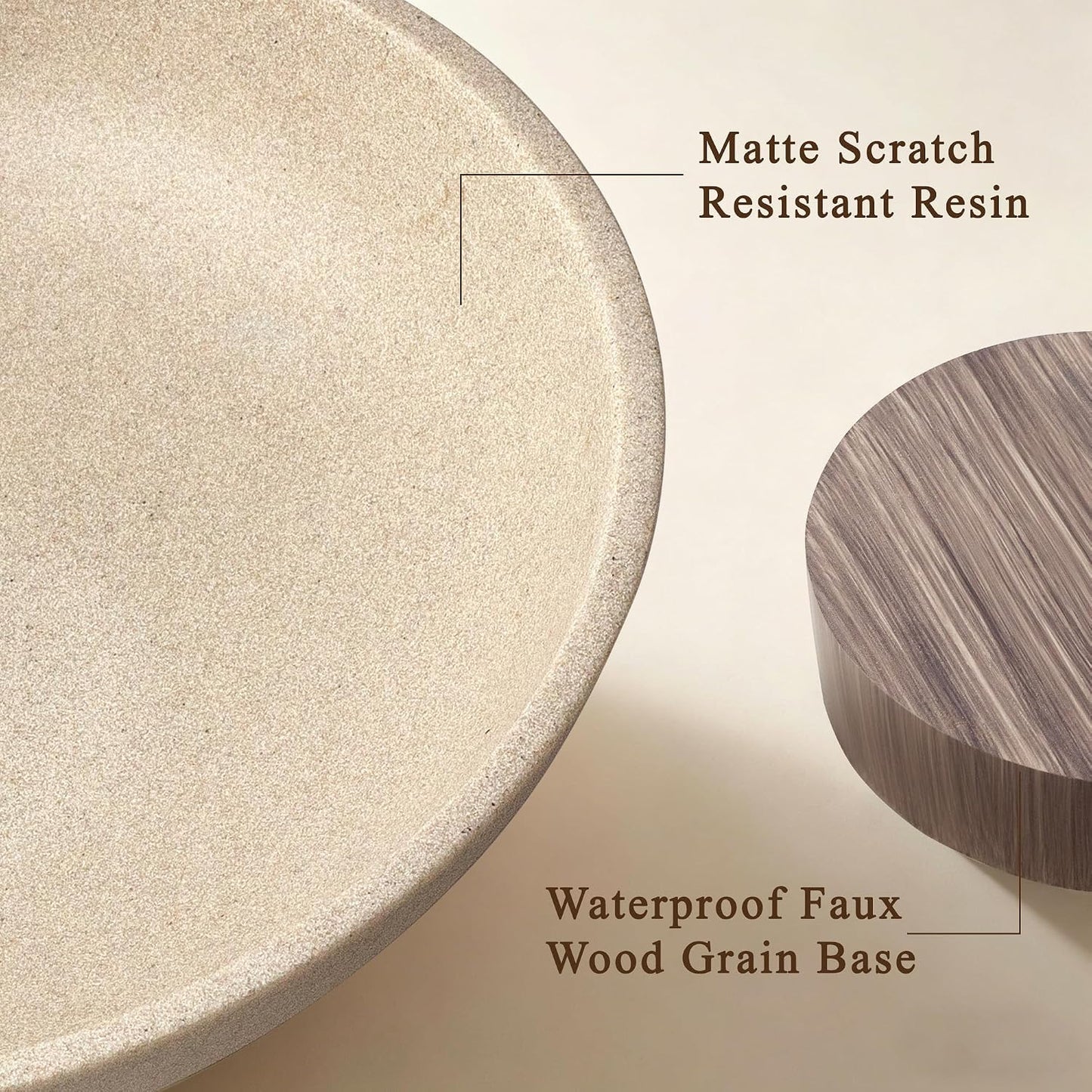 Faux Wood Base / Brown