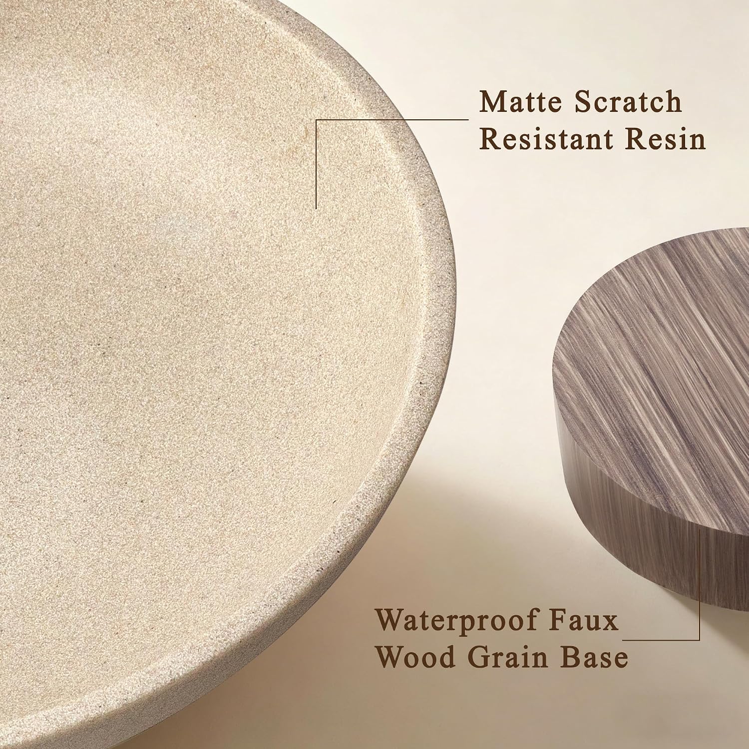 Faux Wood Base / Brown