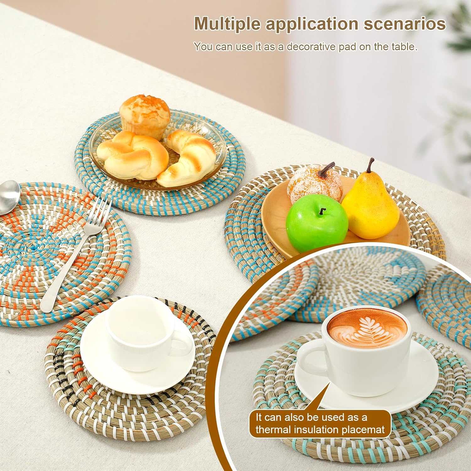 Rattan Wall Basket Set / Set of 5