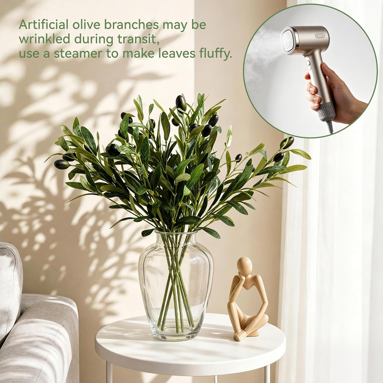 Faux Olive Branches / 18 Inch / Set of 6
