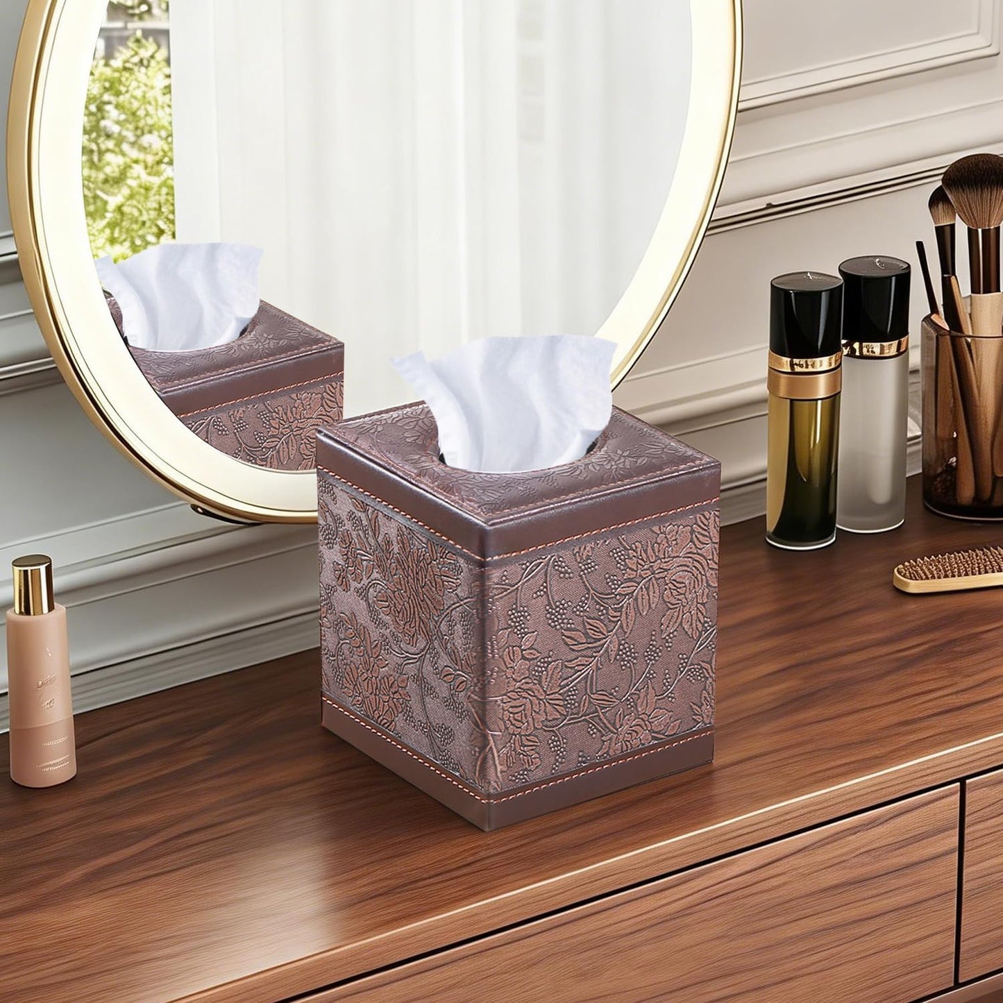 Leather Tissue Box Cover Square / Archaize / Large
