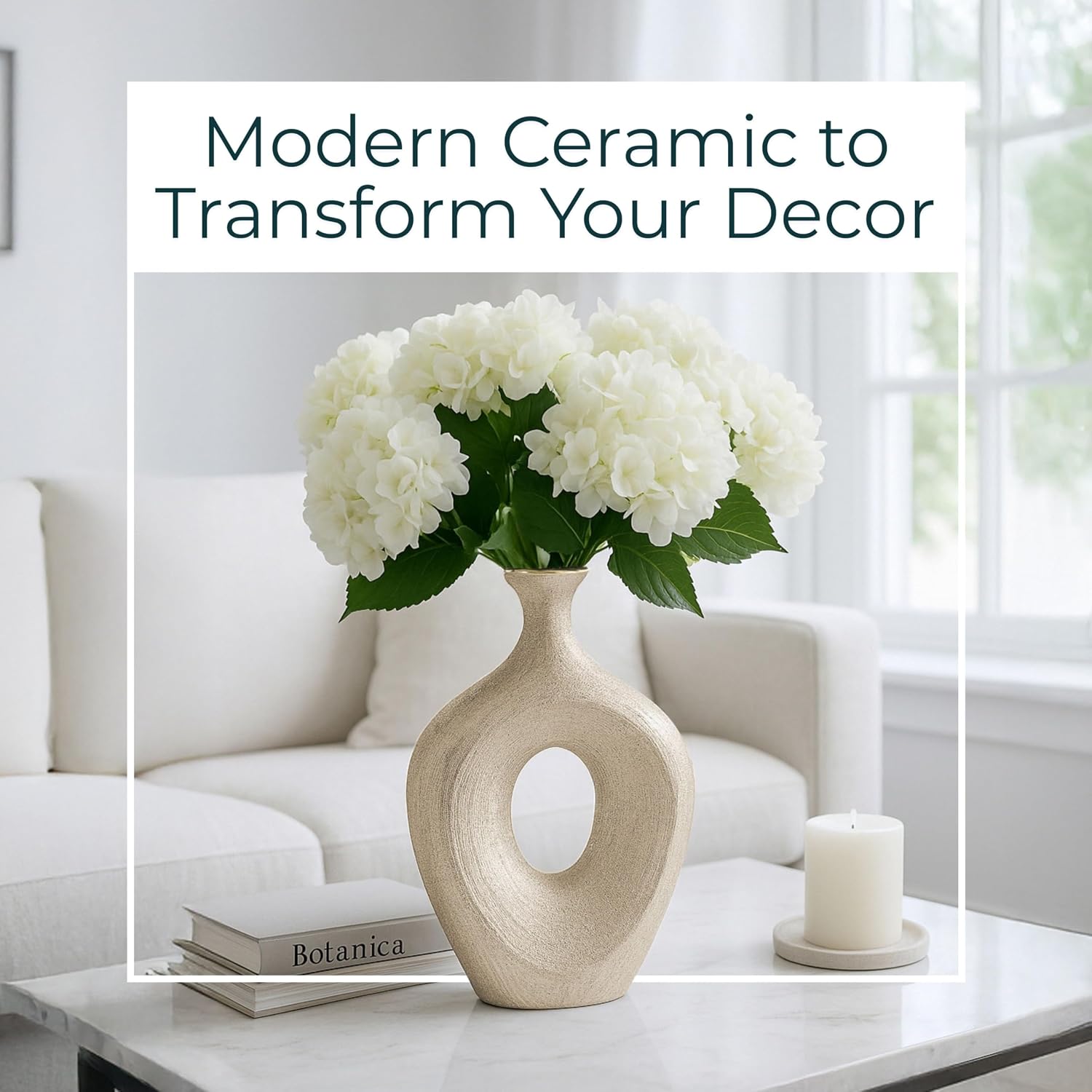 Ceramic Decorative Vases / Gold