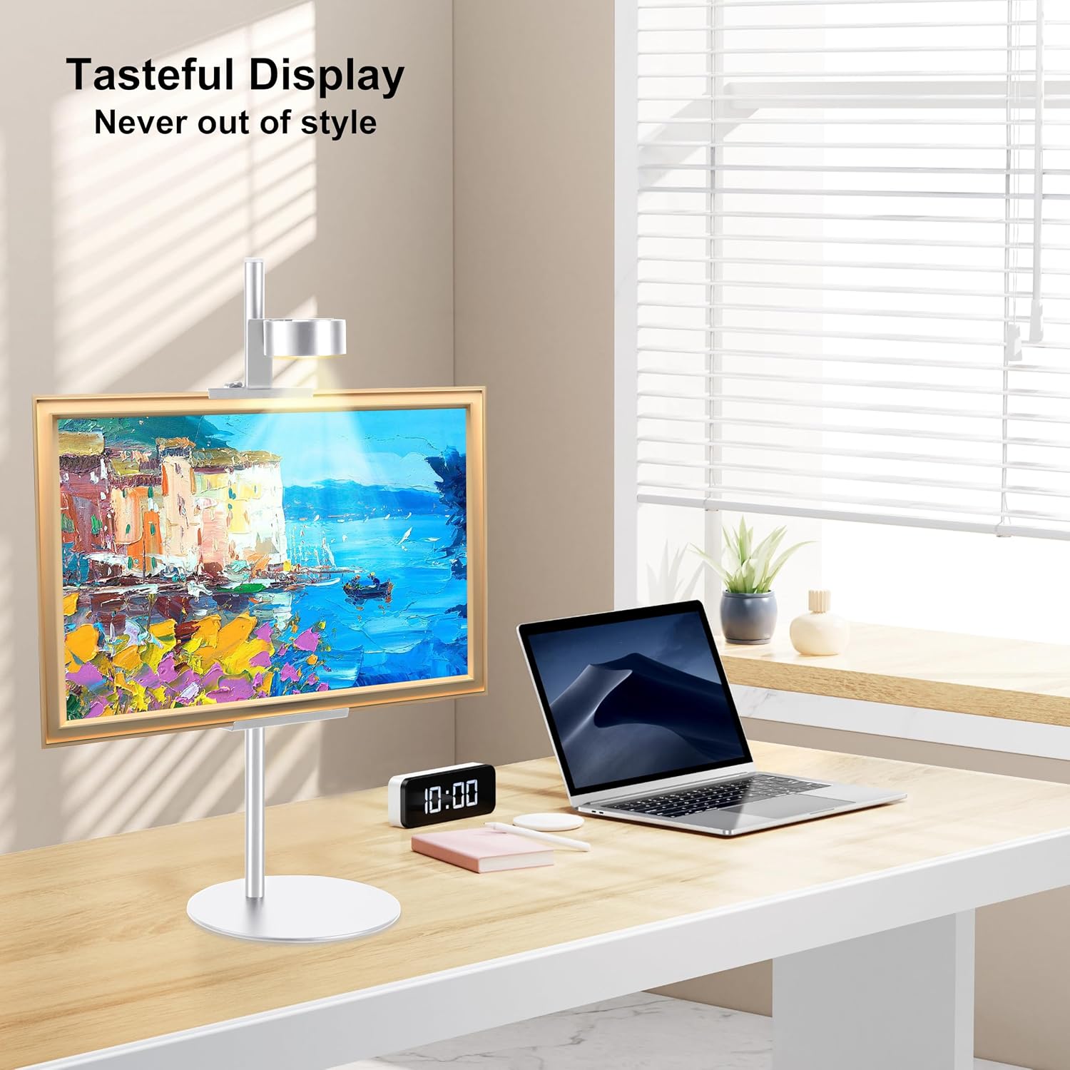 Holds Picture Frames up / Silver / 30 Inch