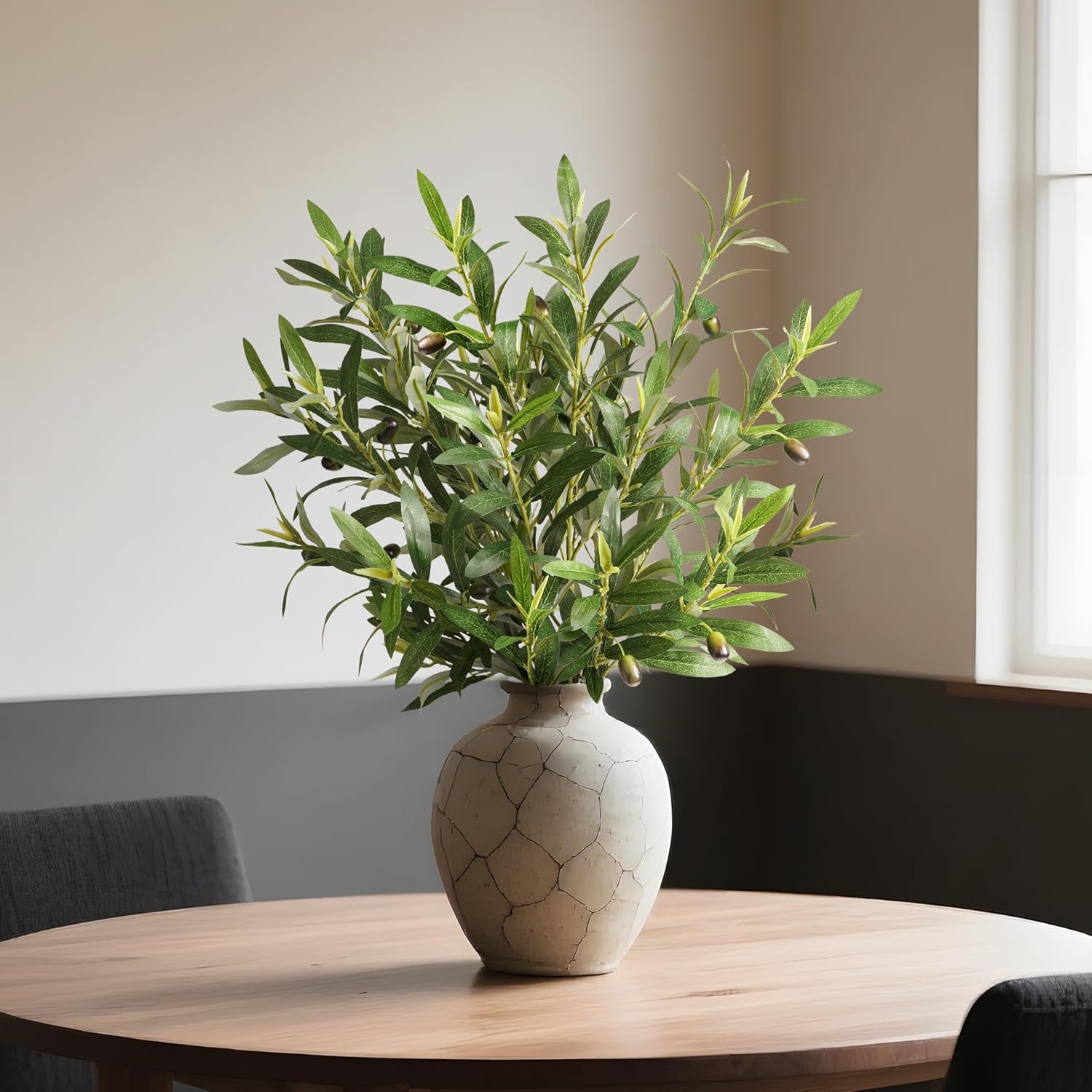 Fake Plants Olive Branch Artificial Plant Outdoor Decorations / Set of 6