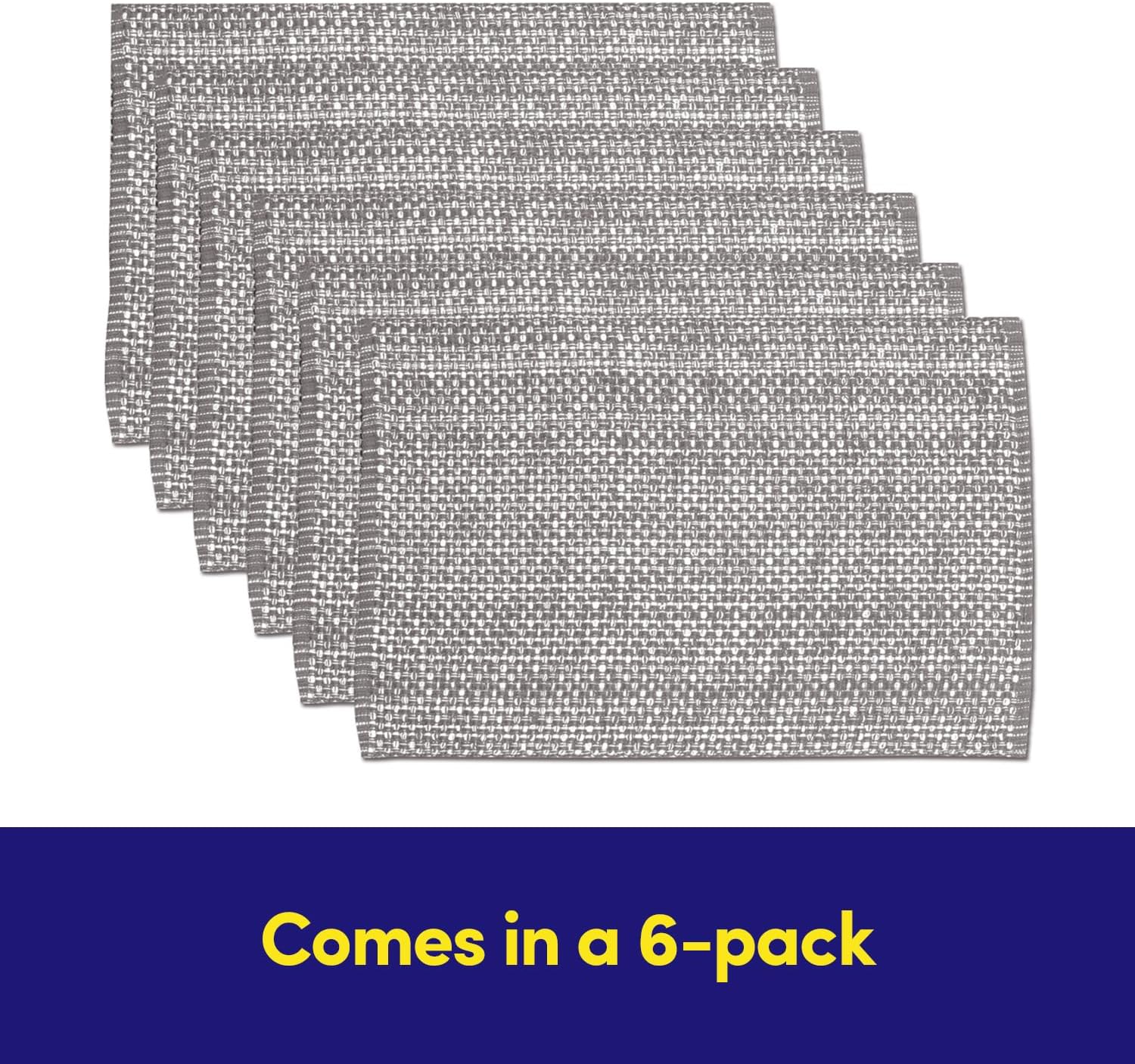 Sweet Home Collection 100% Cotton Placemats for Dining Room Rectangle Two Tone Woven Fabric 13" x 19" Soft Durable
