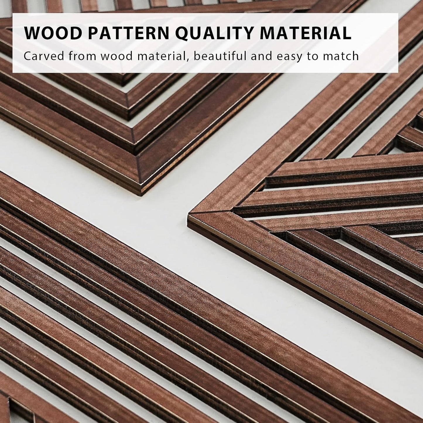 Geometric Minimalist Wooden Home Decor Panels / Geometry II / 16"L x 8"W / Set of 3