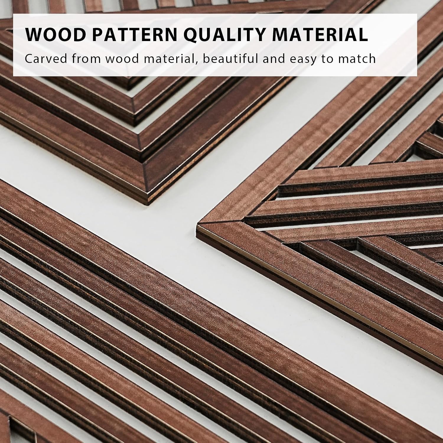 Geometric Minimalist Wooden Home Decor Panels / Geometry II / 16"L x 8"W / Set of 3