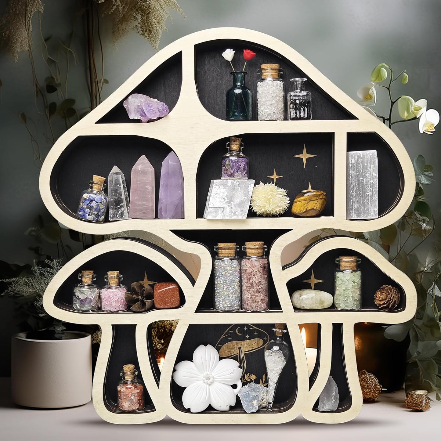 Mushroom Decor Floating Shelves / 3 Mushrooms